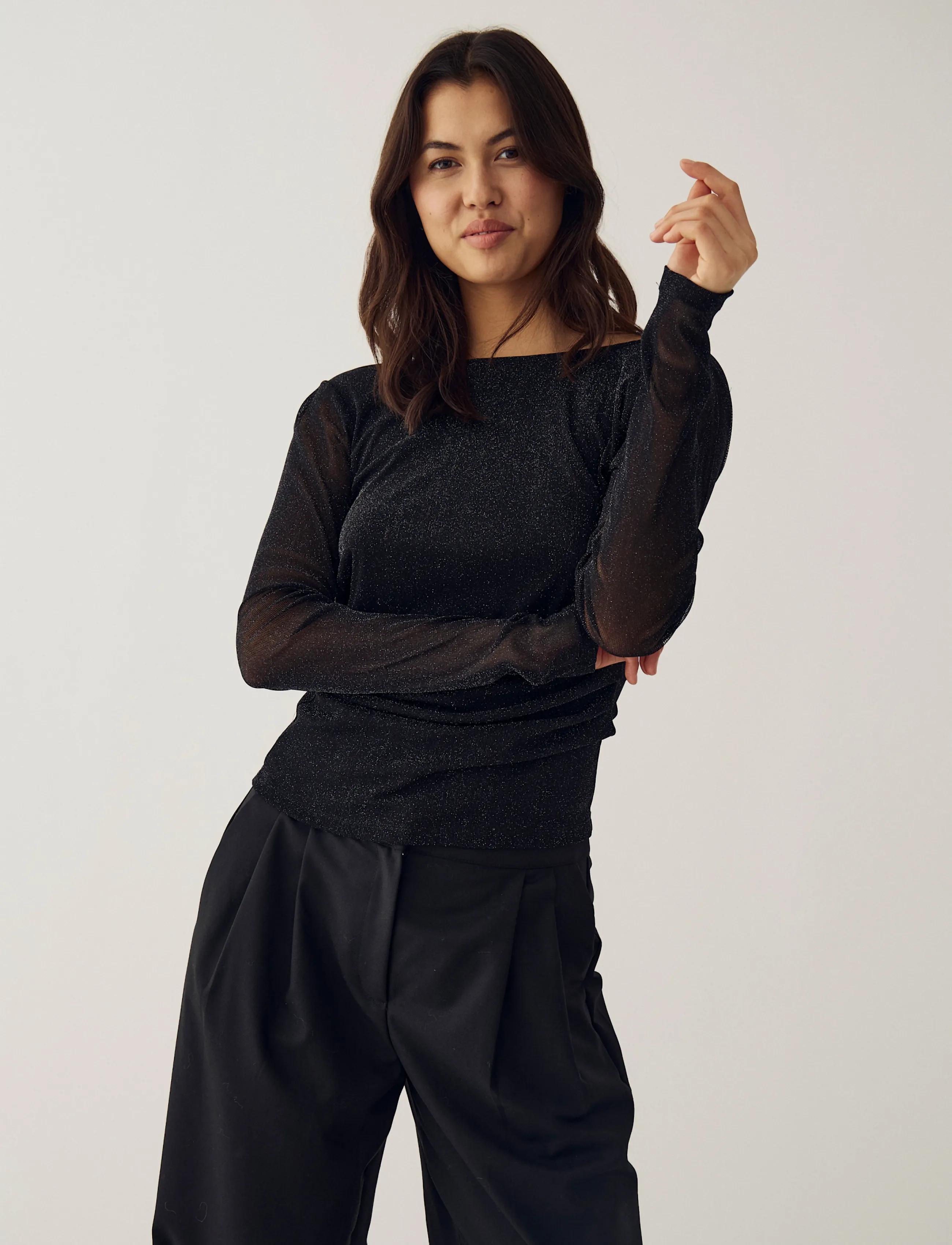 Noella N-Madaline Top - Noella - BLACK / black