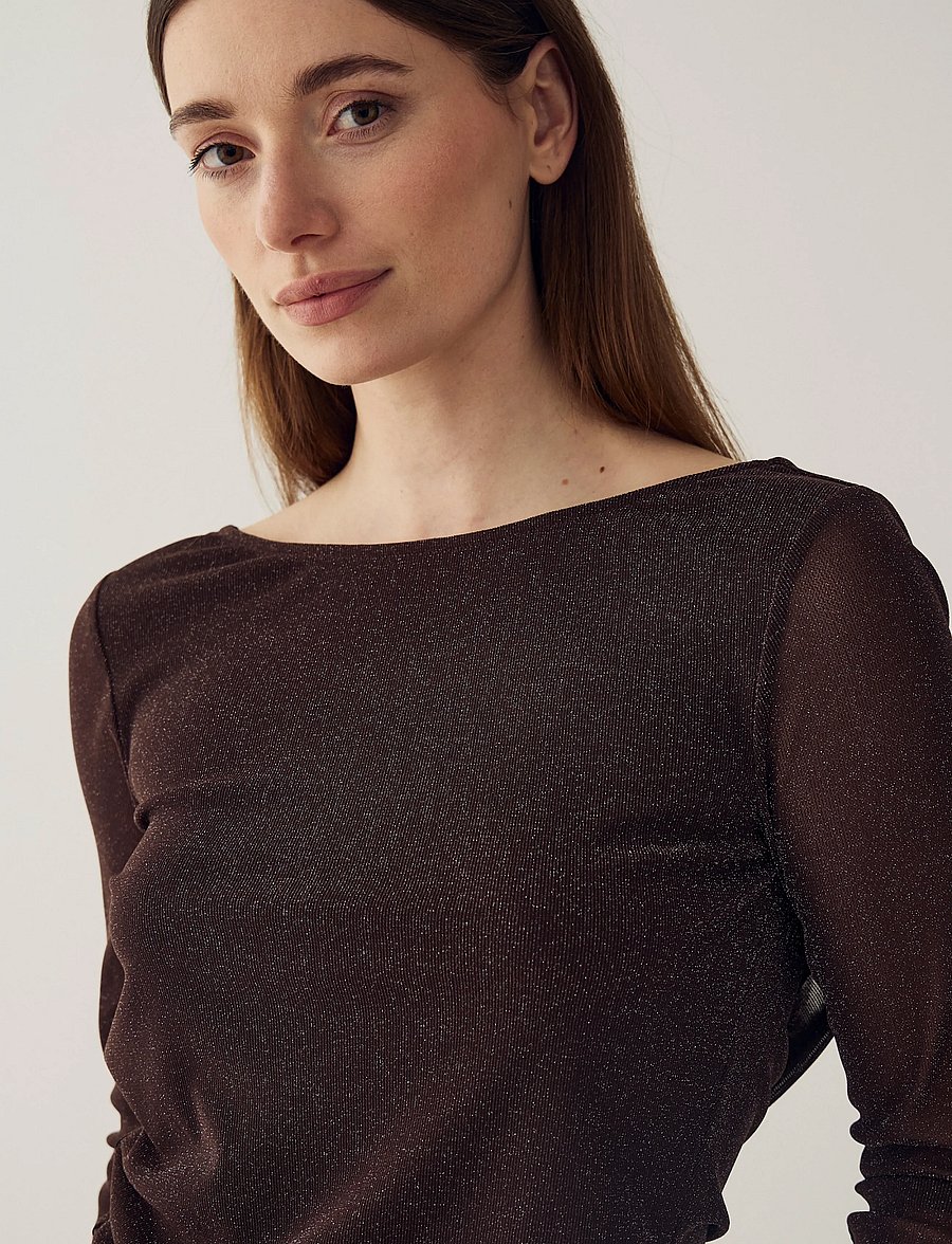Noella - N-Madaline Top - erilised sündmused - chocolate - 4