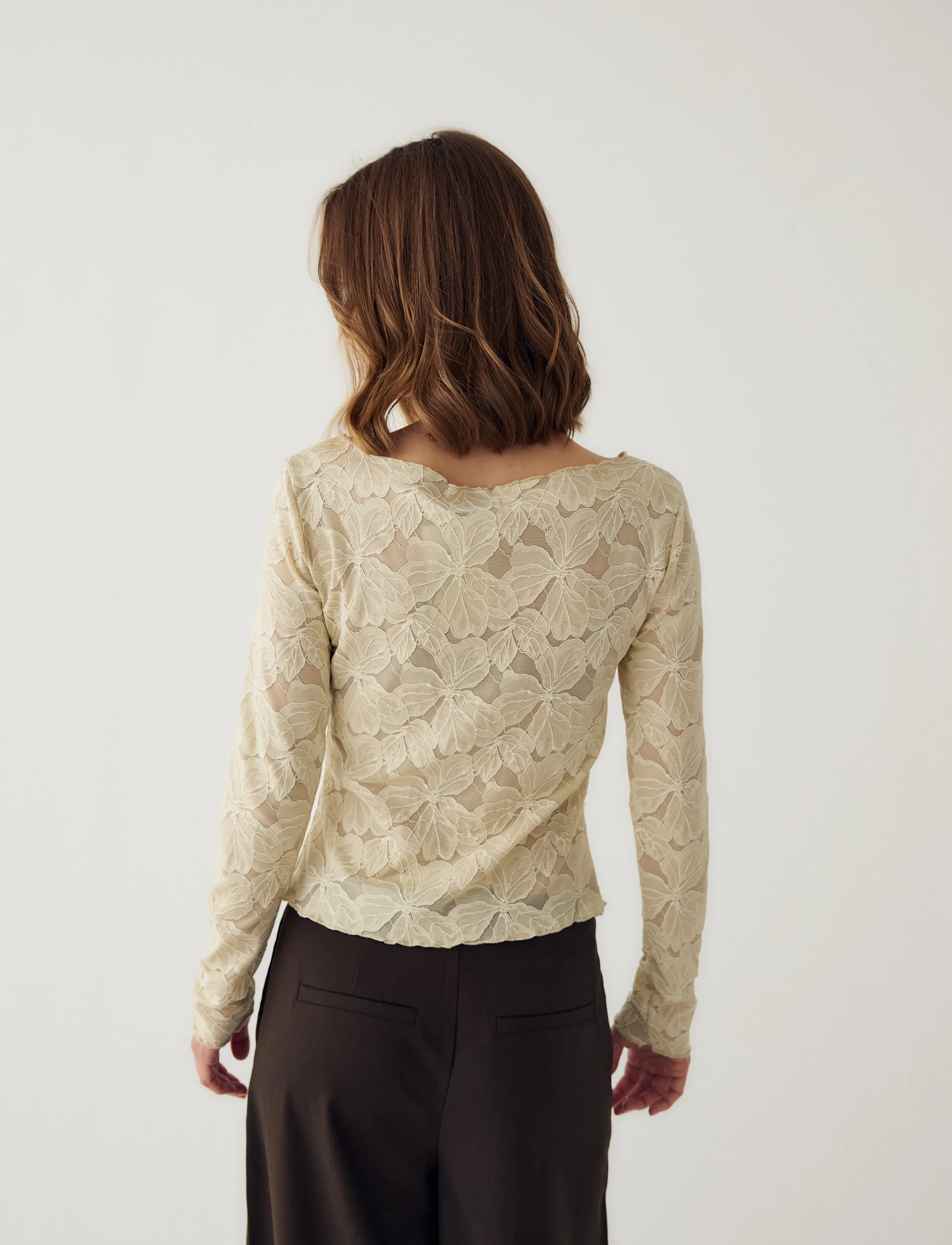 Noella - N-Mackinley Top - pikkade varrukatega topid - antique white - 3