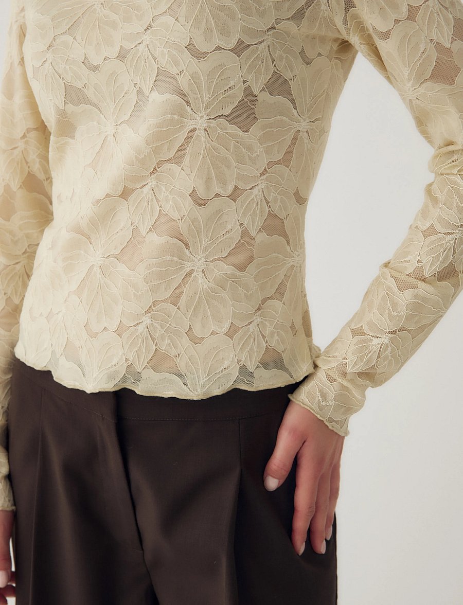 Noella - N-Mackinley Top - pikkade varrukatega topid - antique white - 4