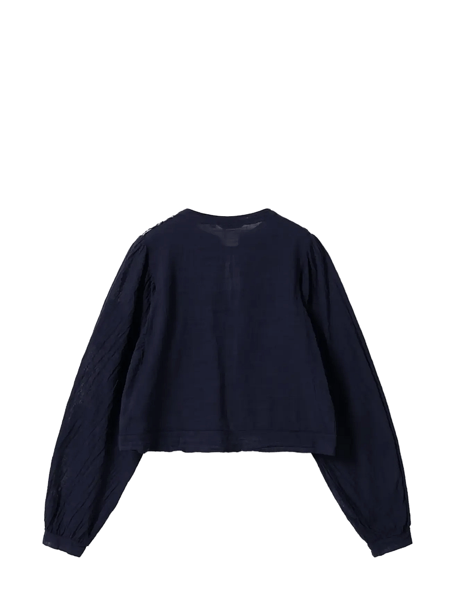Noella - N-Ludmilla Blouse - långärmade blusar - midnight blue - 2