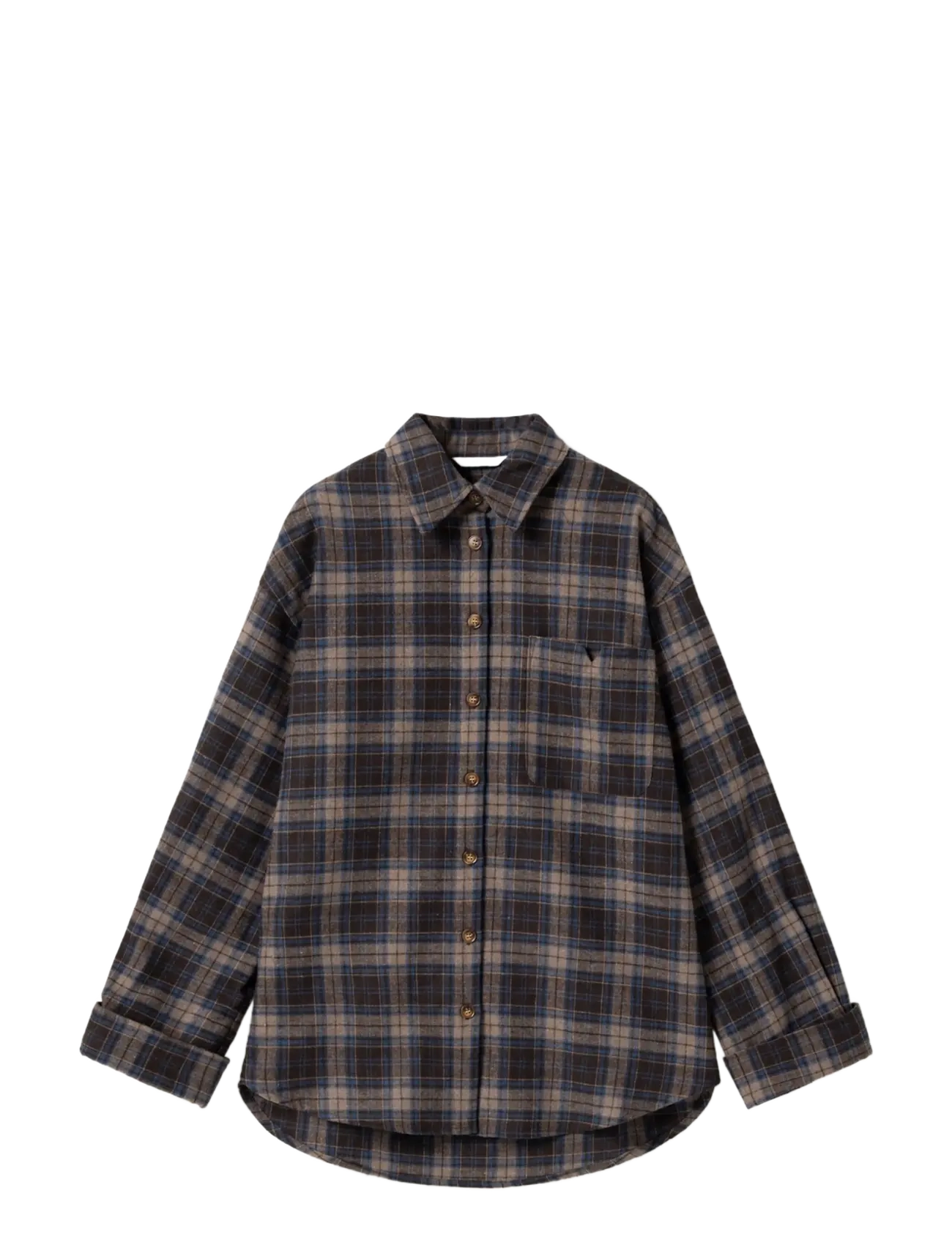 Noella N-Marlon Shirt - Kläder - BROWN BLUE CHECK / brown