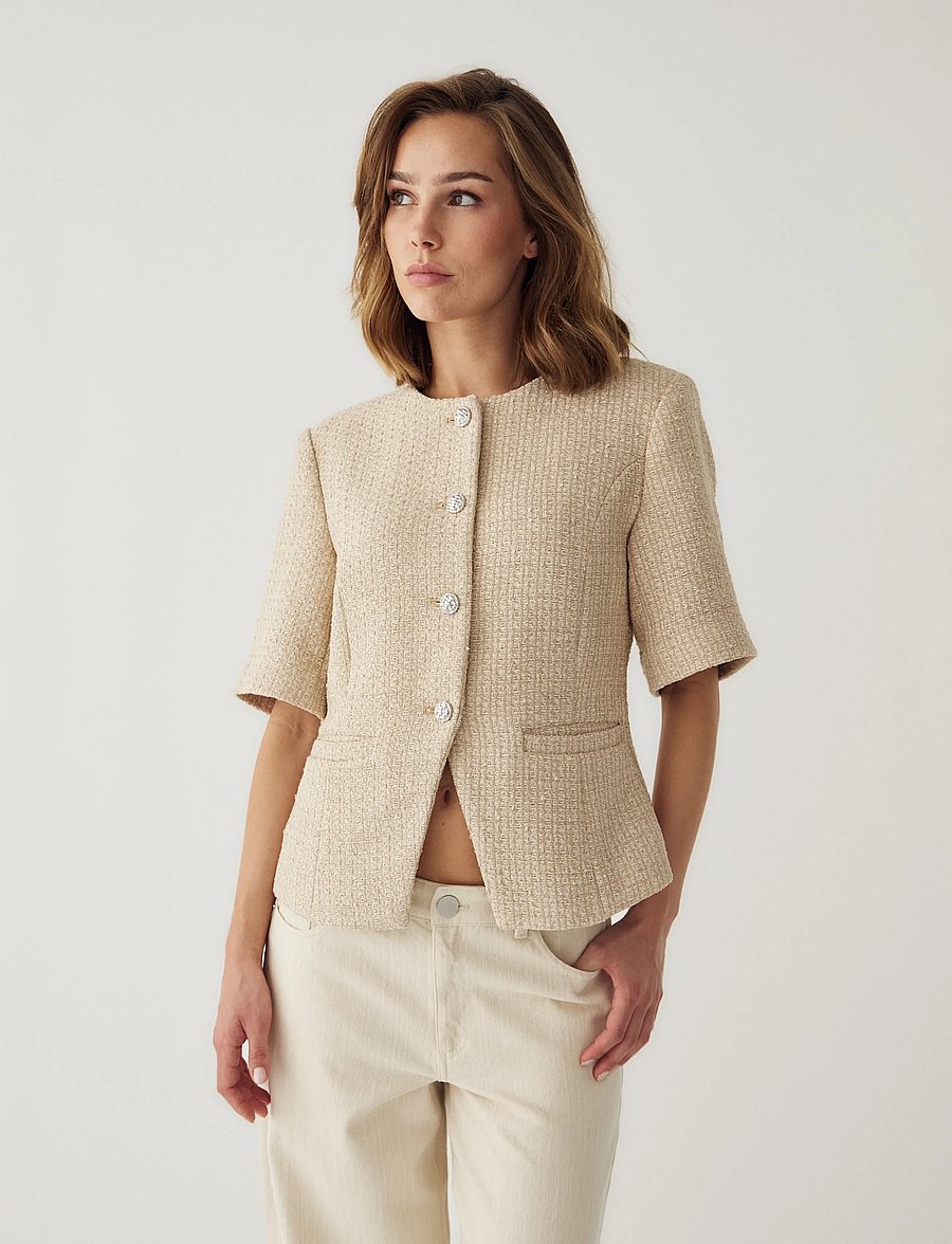 Noella - N-Kasaundra Blazer - bouclé - light sand - 0