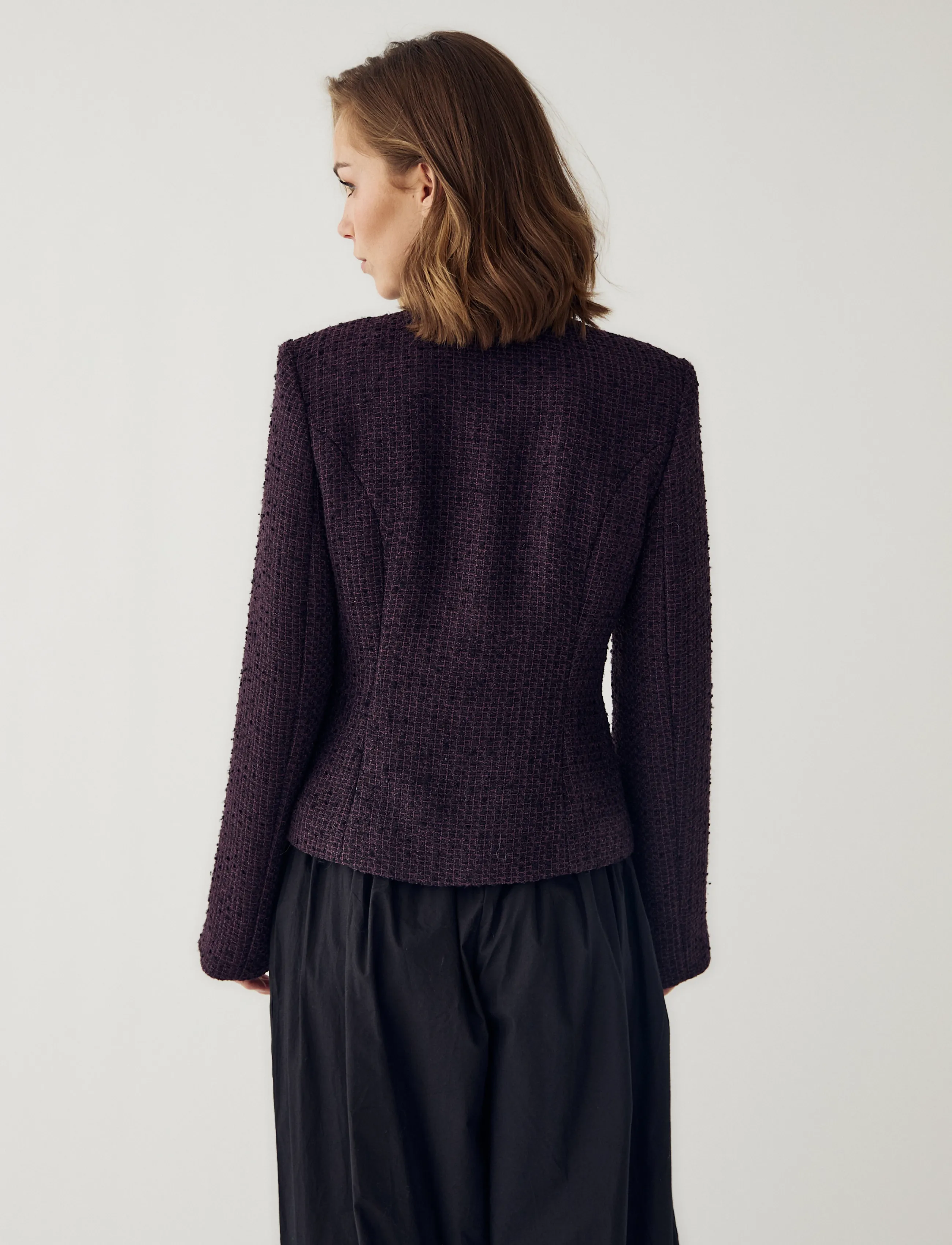 Noella - N-Kasaundra LS Blazer - dark plum - 3