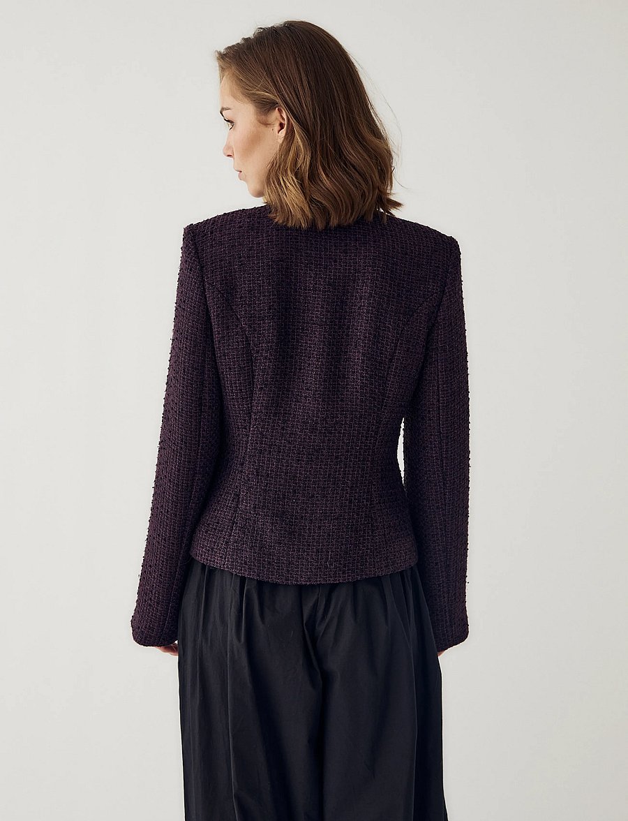 Noella - N-Kasaundra LS Blazer - dark plum - 3