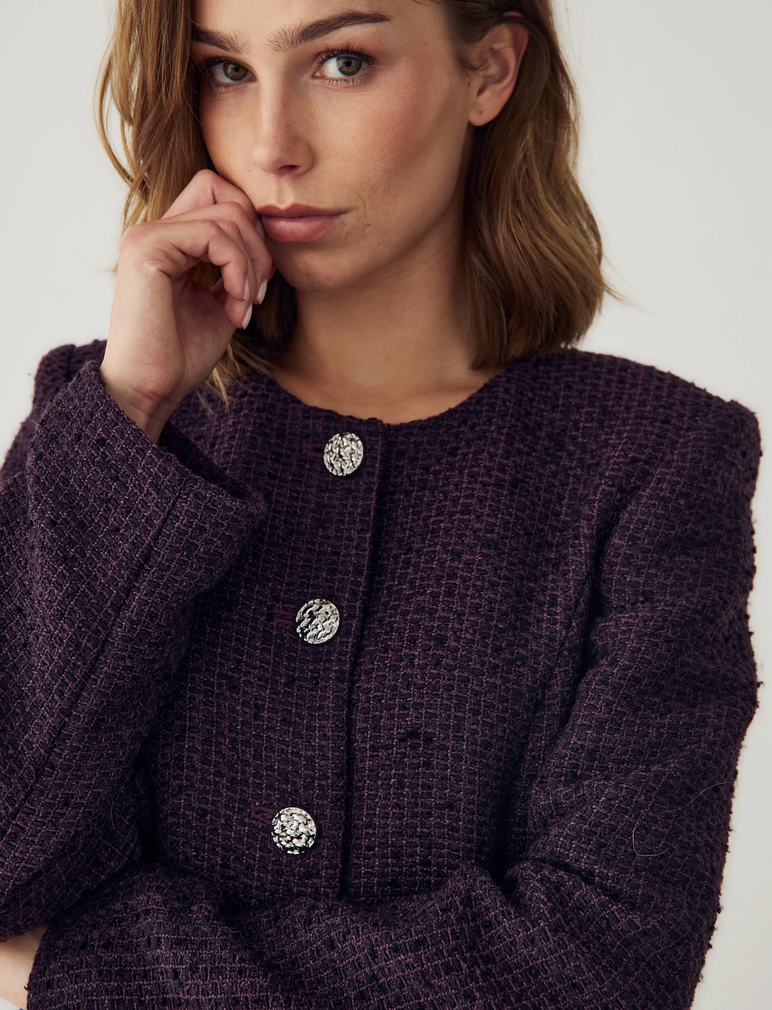 Noella - N-Kasaundra LS Blazer - dark plum - 4