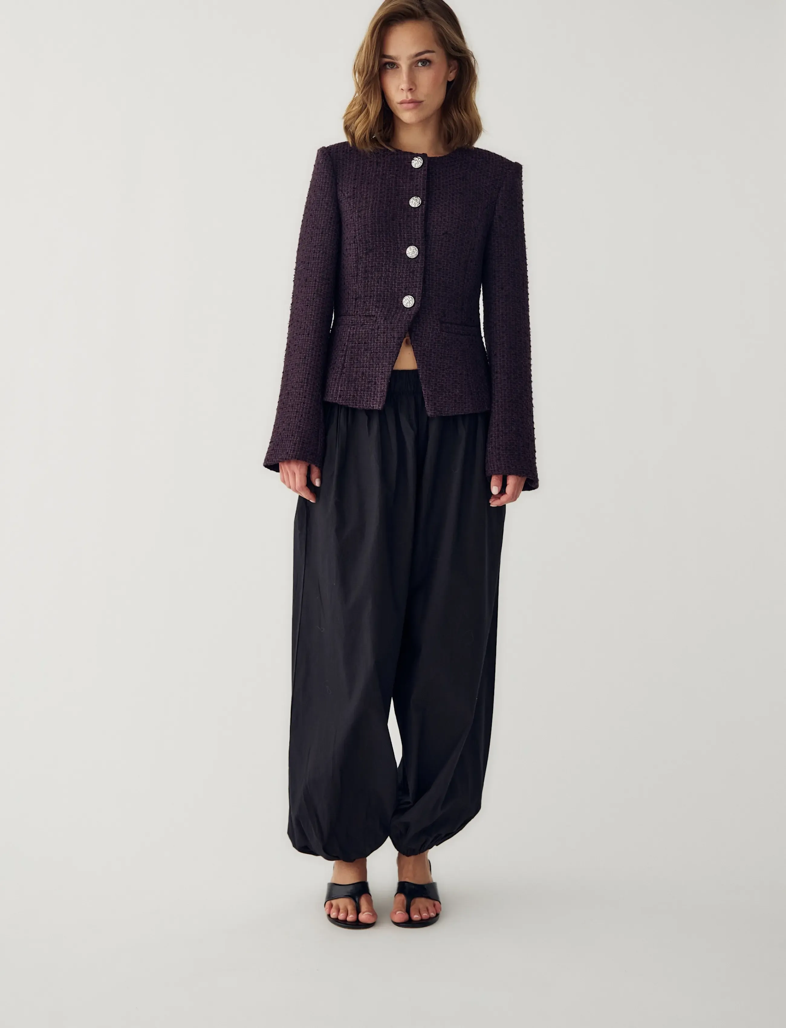 Noella - N-Kasaundra LS Blazer - dark plum - 5