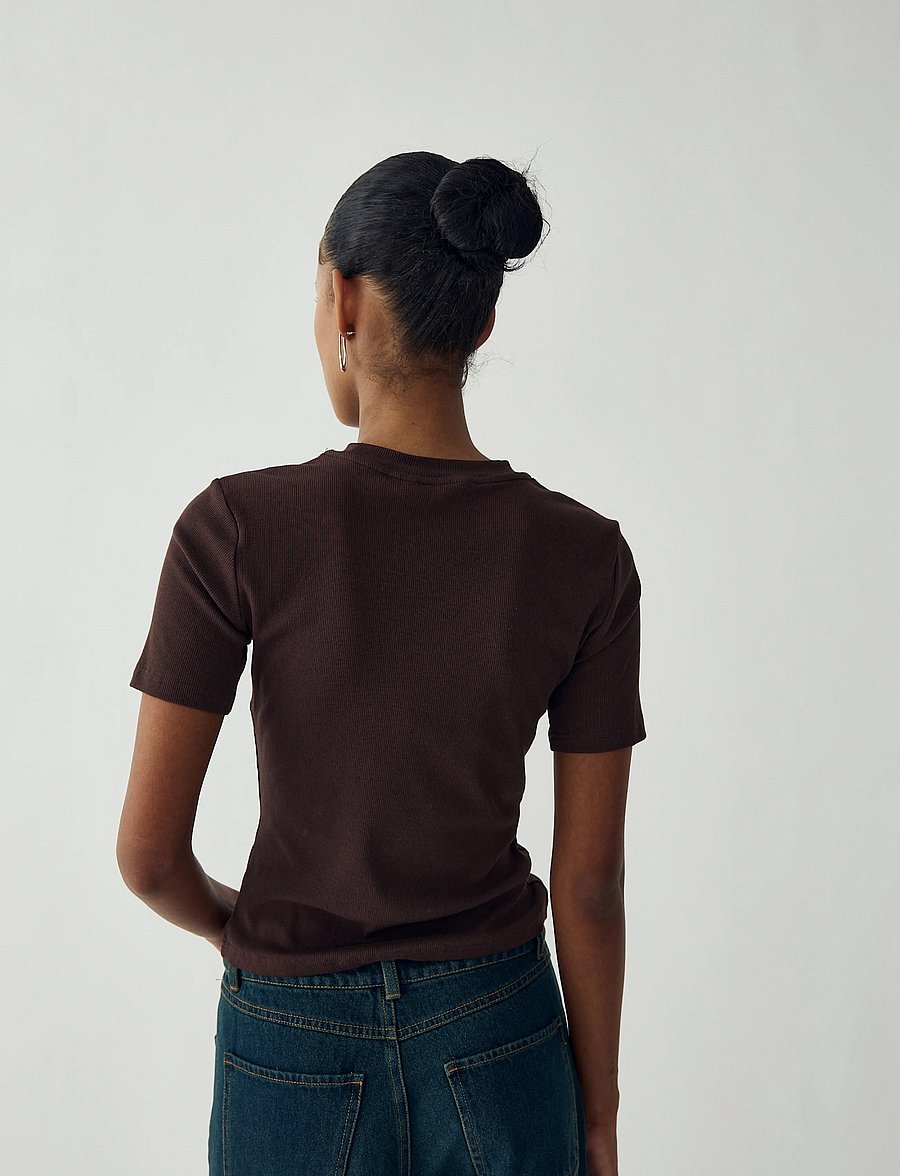 Noella - N-Neina Top - t-shirts - chocolate - 3