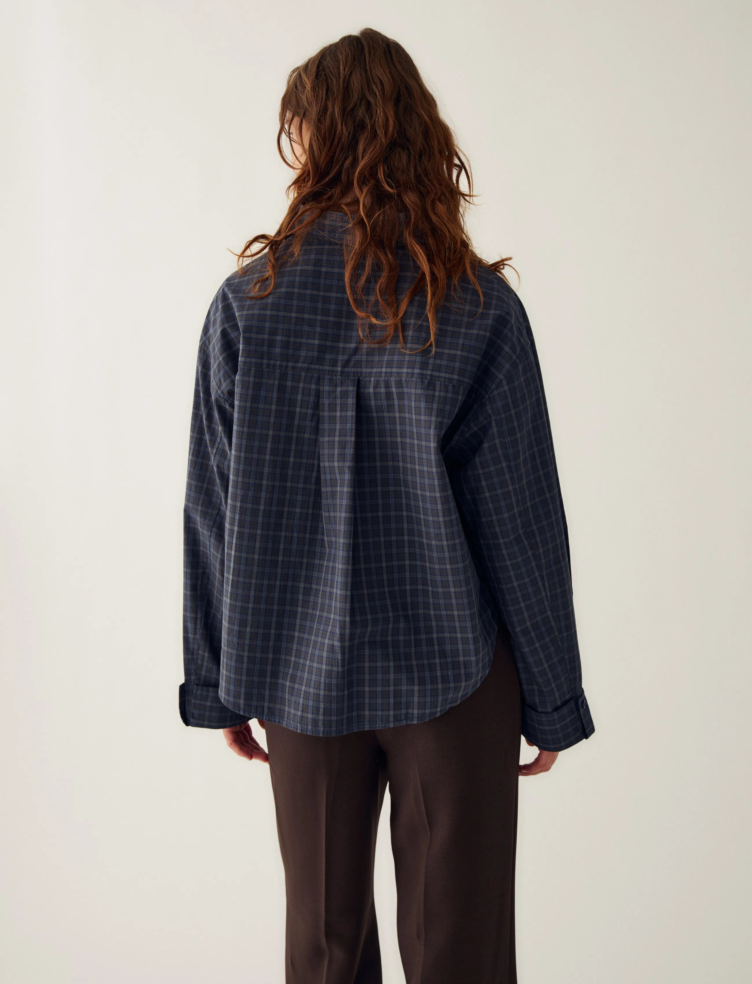 Noella - N-Marlon C Shirt - long-sleeved shirts - dodie brown blue check - 3