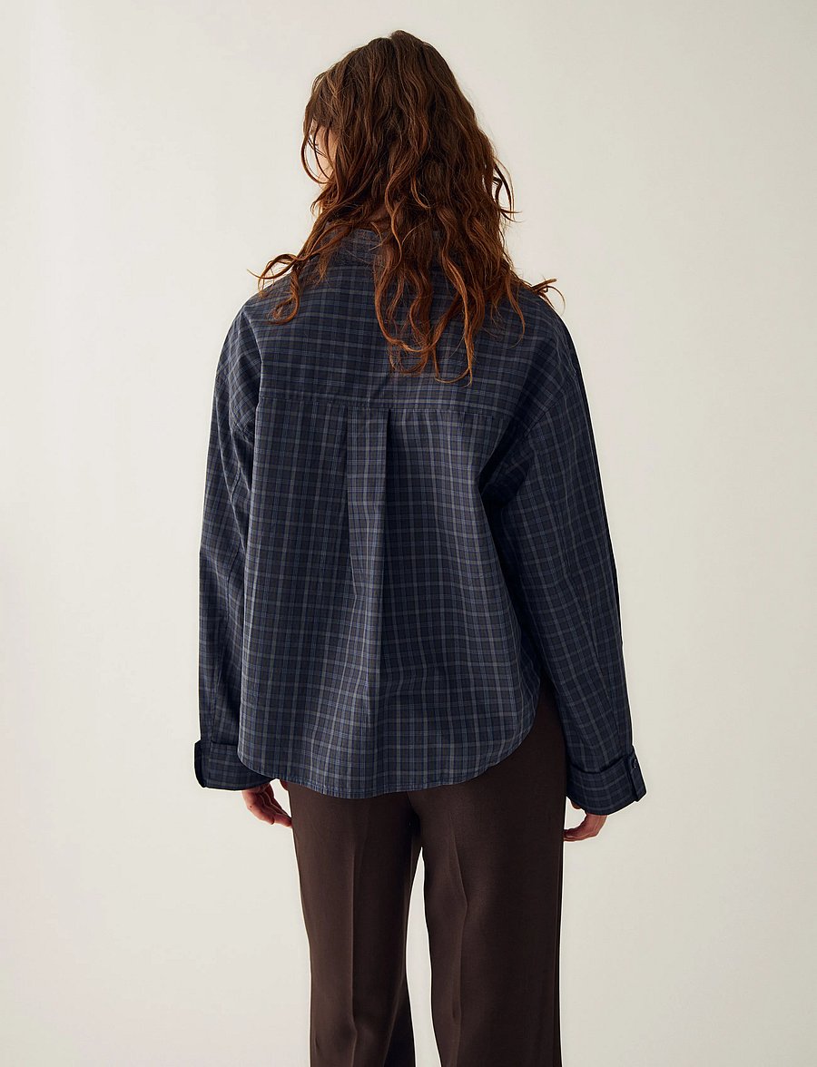 Noella - N-Marlon C Shirt - long-sleeved shirts - dodie brown blue check - 3
