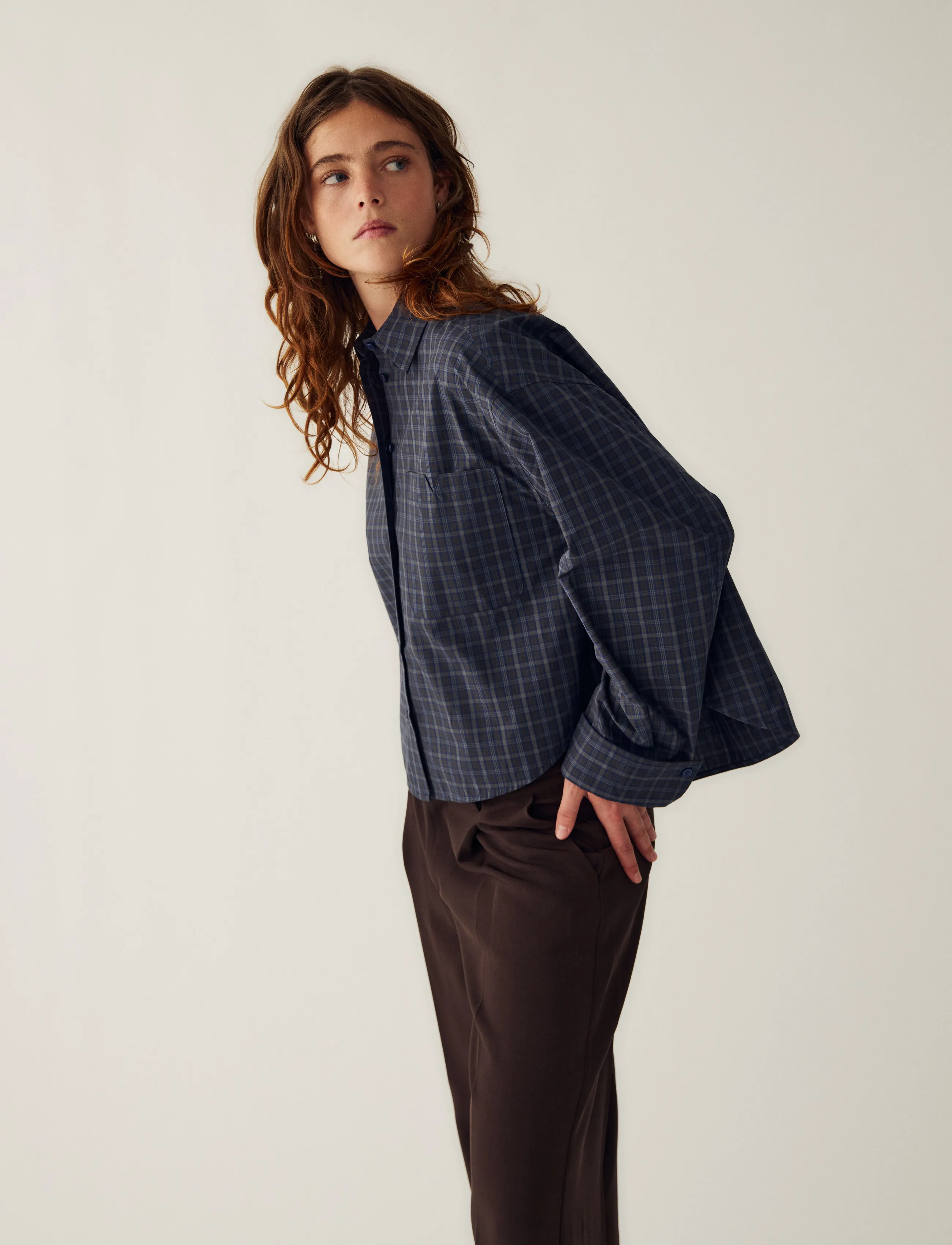 Noella - N-Marlon C Shirt - long-sleeved shirts - dodie brown blue check - 5