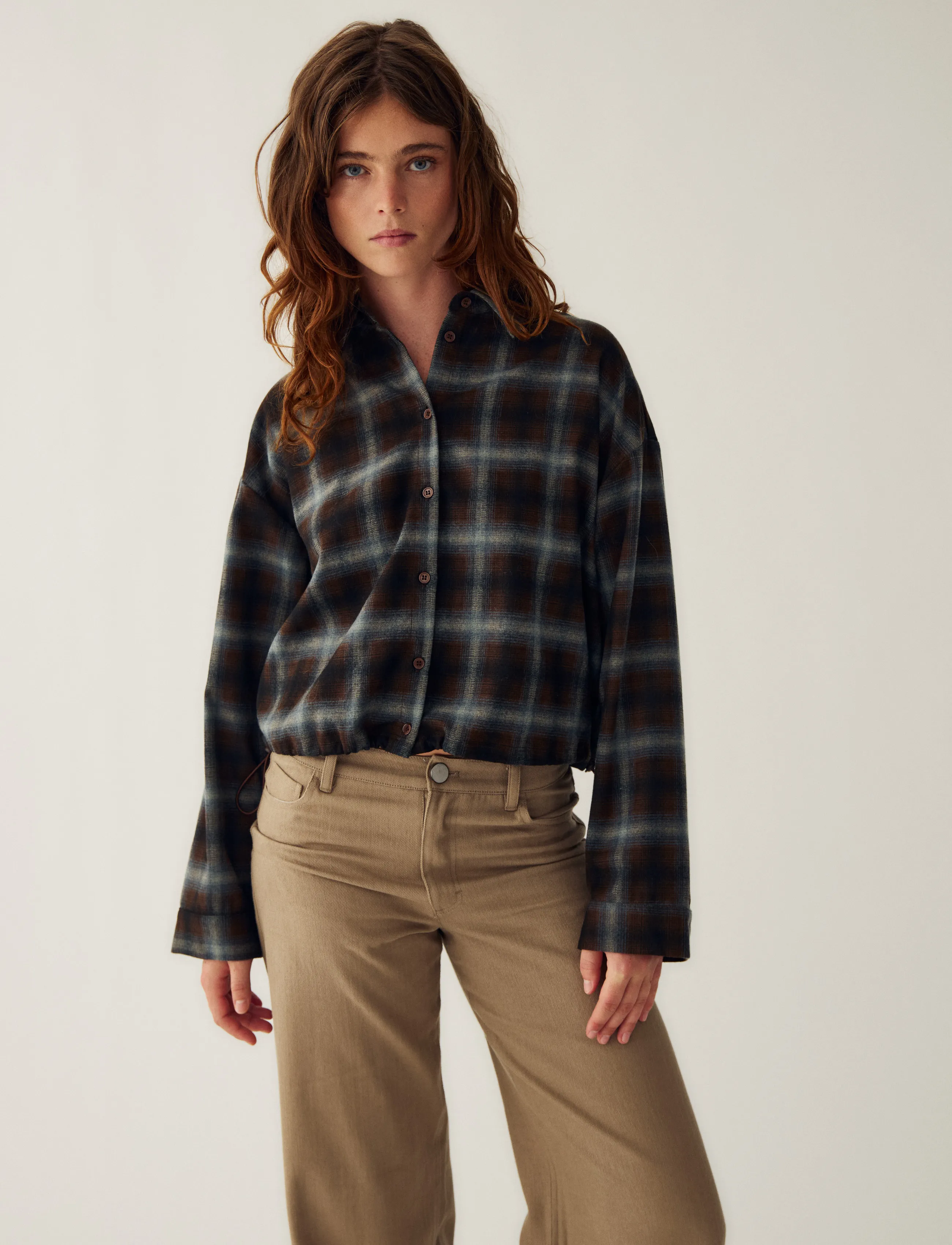 Noella - N-Nila Shirt - pikkade varrukatega särgid - danne brown blue check - 0