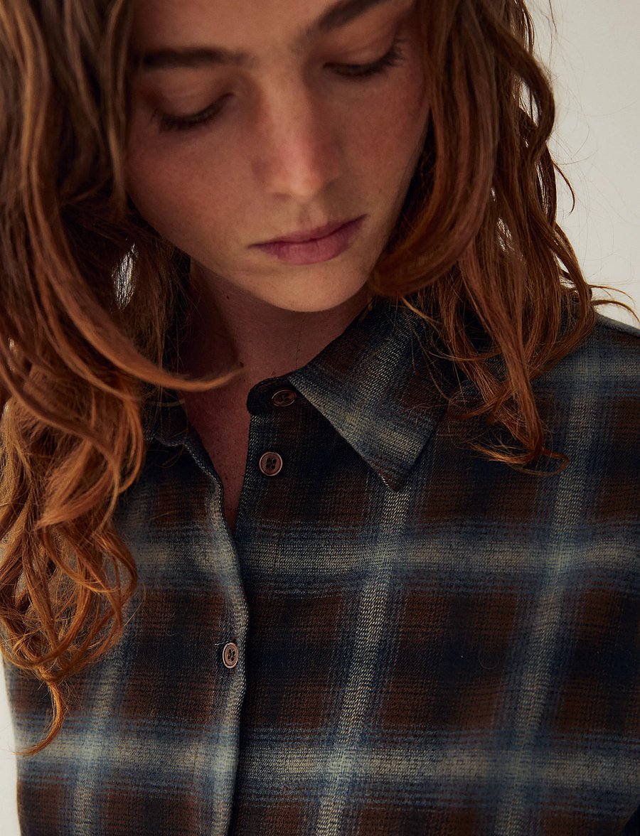 Noella - N-Nila Shirt - pikkade varrukatega särgid - danne brown blue check - 4