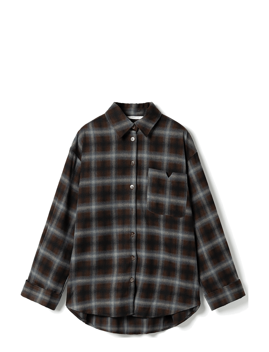 Noella - N-Marlon Shirt - overshirts - danne brown blue check - 1
