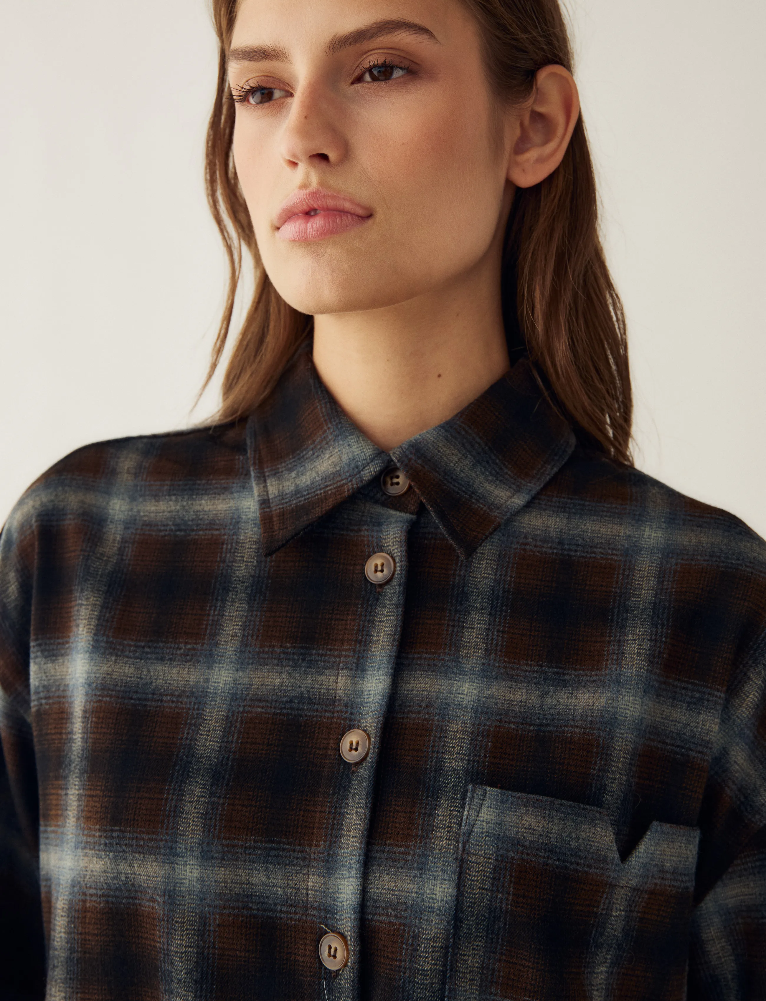 Noella - N-Marlon Shirt - overshirts - danne brown blue check - 4