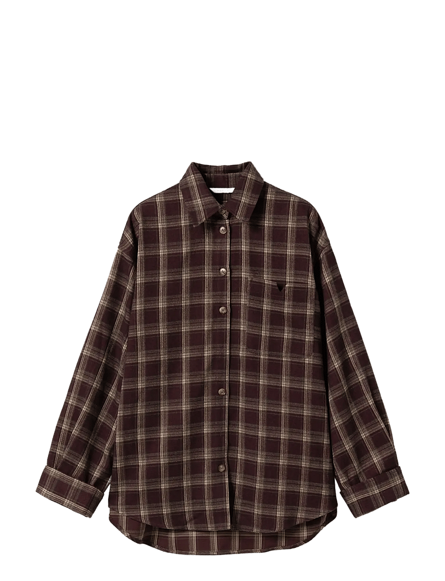 Noella - N-Marlon Shirt - long-sleeved shirts - dafnee brown check - 1