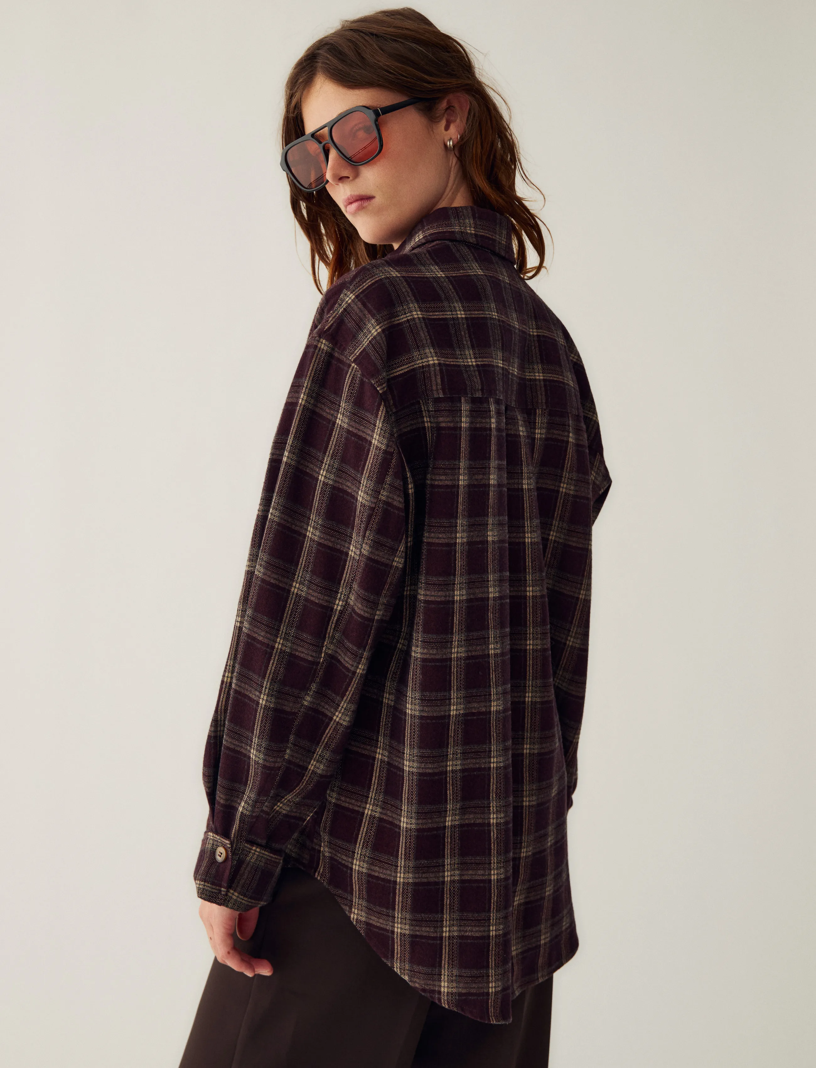 Noella - N-Marlon Shirt - long-sleeved shirts - dafnee brown check - 3