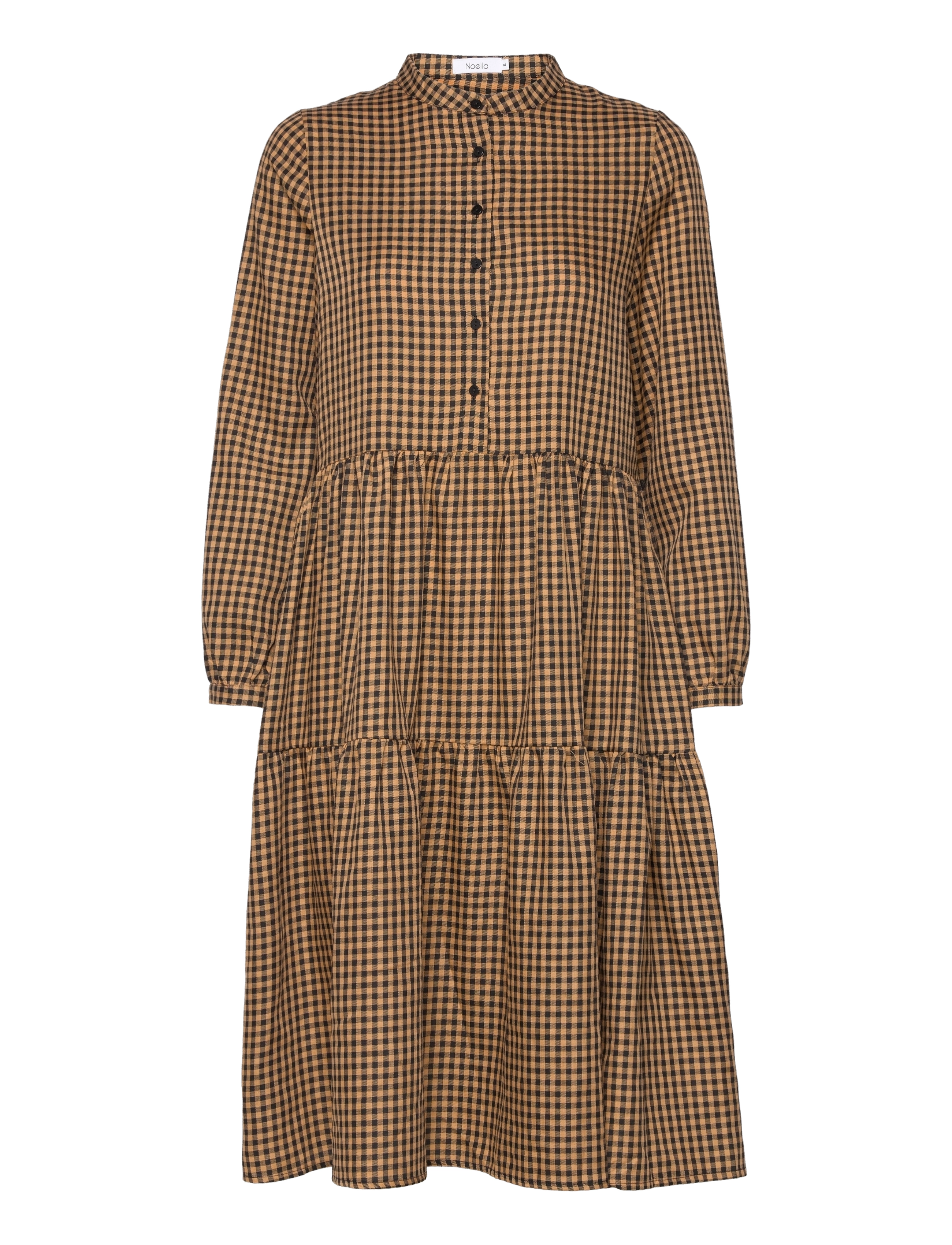 Noella Lipe Dress Cotton - Kleidid - CAMEL/BLACK CHECKS / multi