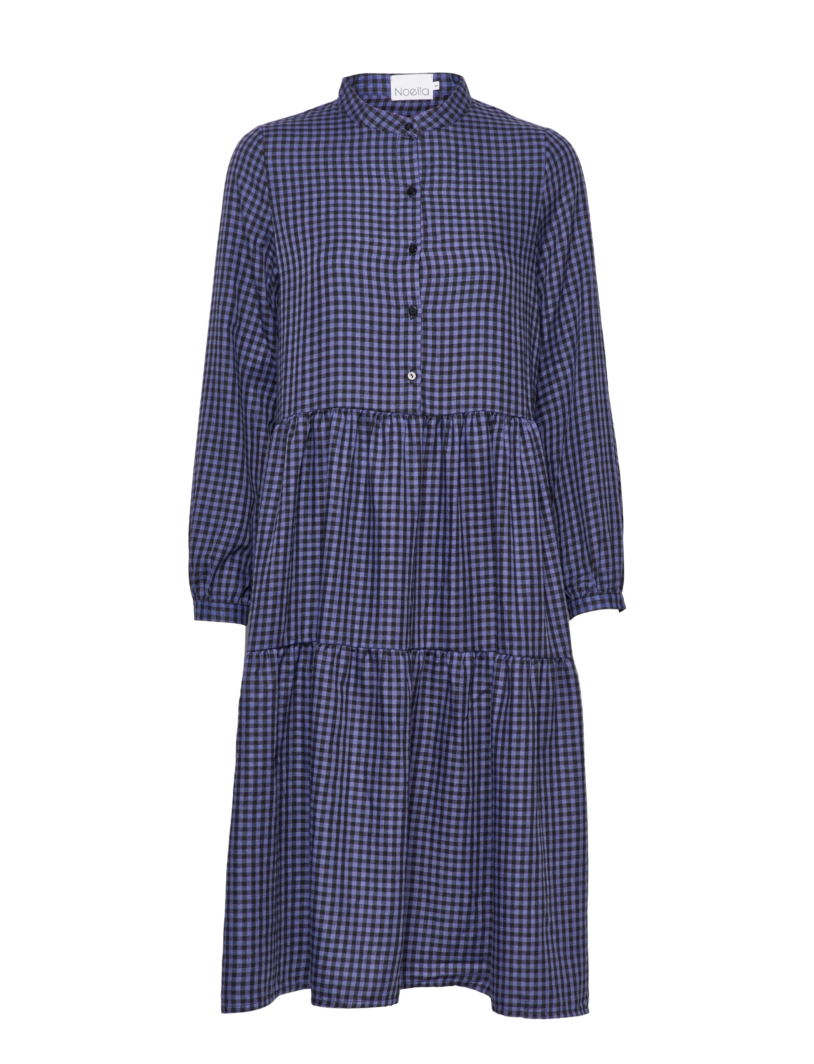 Noella Lipe Dress Cotton - Kleidid - NAVY/BLACK CHECKS / blue