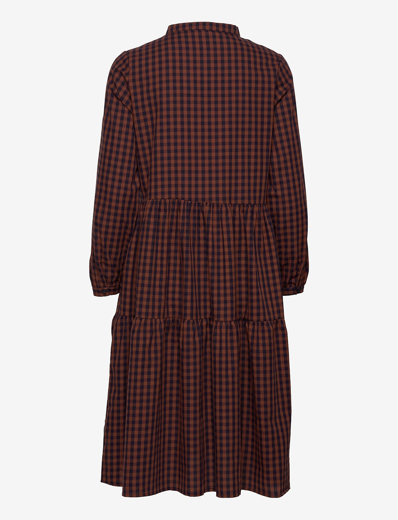 Noella - Lipe Dress Cotton - skjortekjoler - terracotta checks - 1