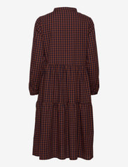 Noella - Lipe Dress Cotton - skjortekjoler - terracotta checks - 1
