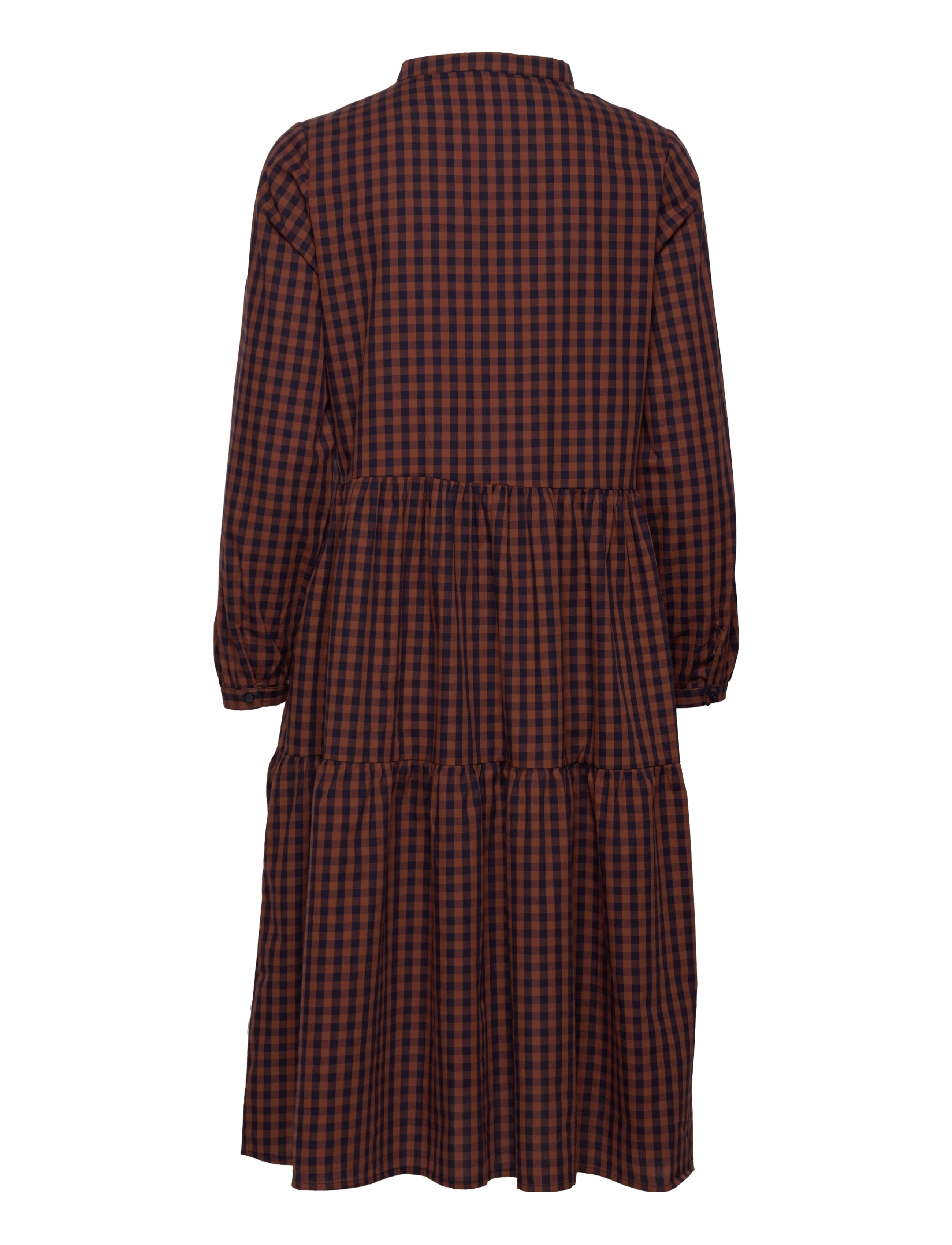 Noella - Lipe Dress Cotton - skjortekjoler - terracotta checks - 1