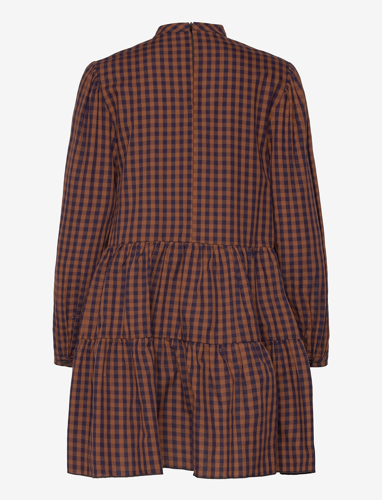 Noella - Tif Dress Cotton Poplin - korte kjoler - terracotta checks - 1