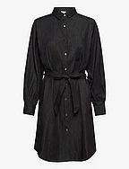 Anika Shirt Dress Denim - BLACK DENIM