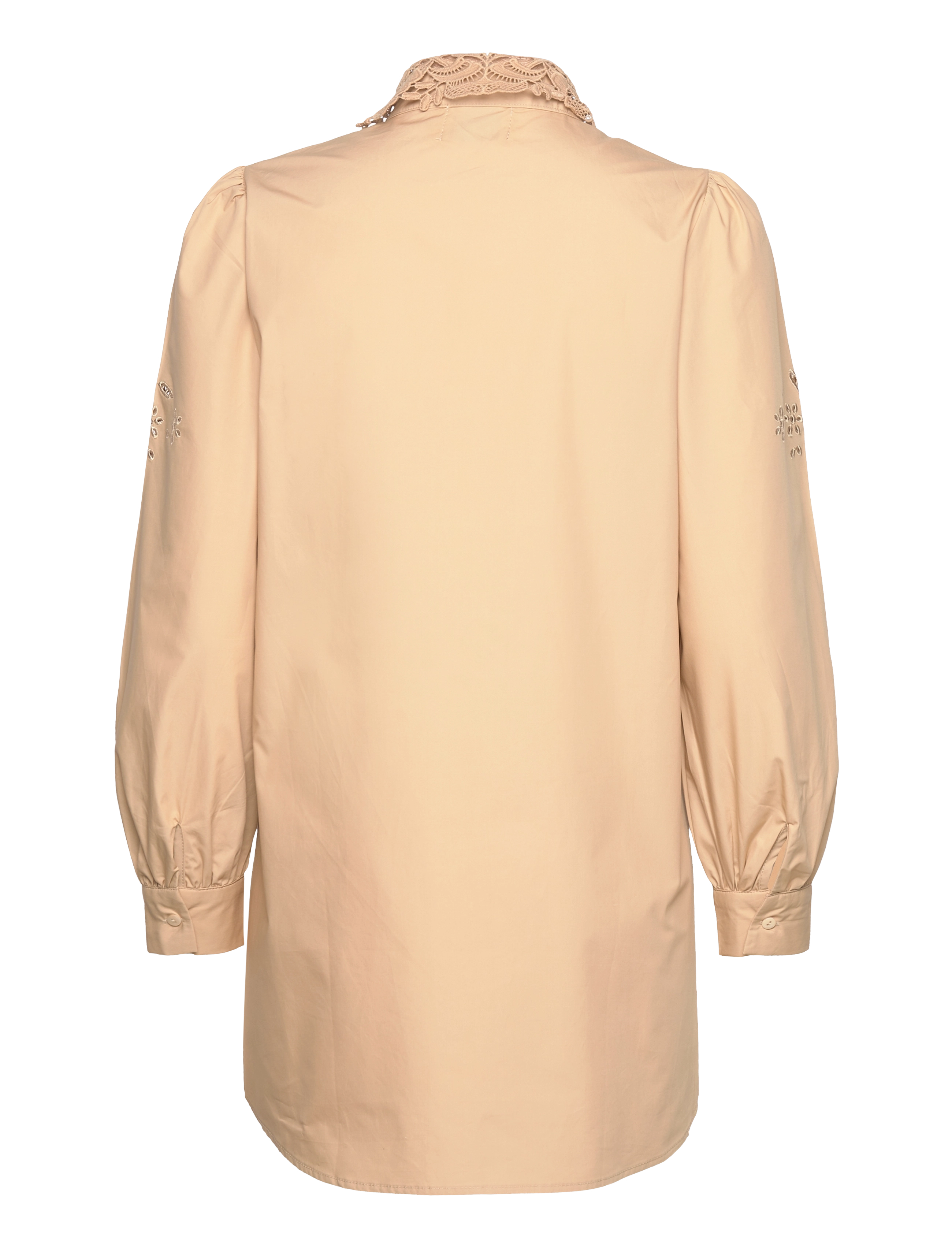 Noella - Lucille Long Shirt Cotton - camel - 1