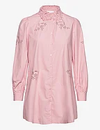Lucille Long Shirt Cotton - ROSE