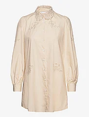 Noella - Lucille Long Shirt Cotton - long-sleeved shirts - sand - 0