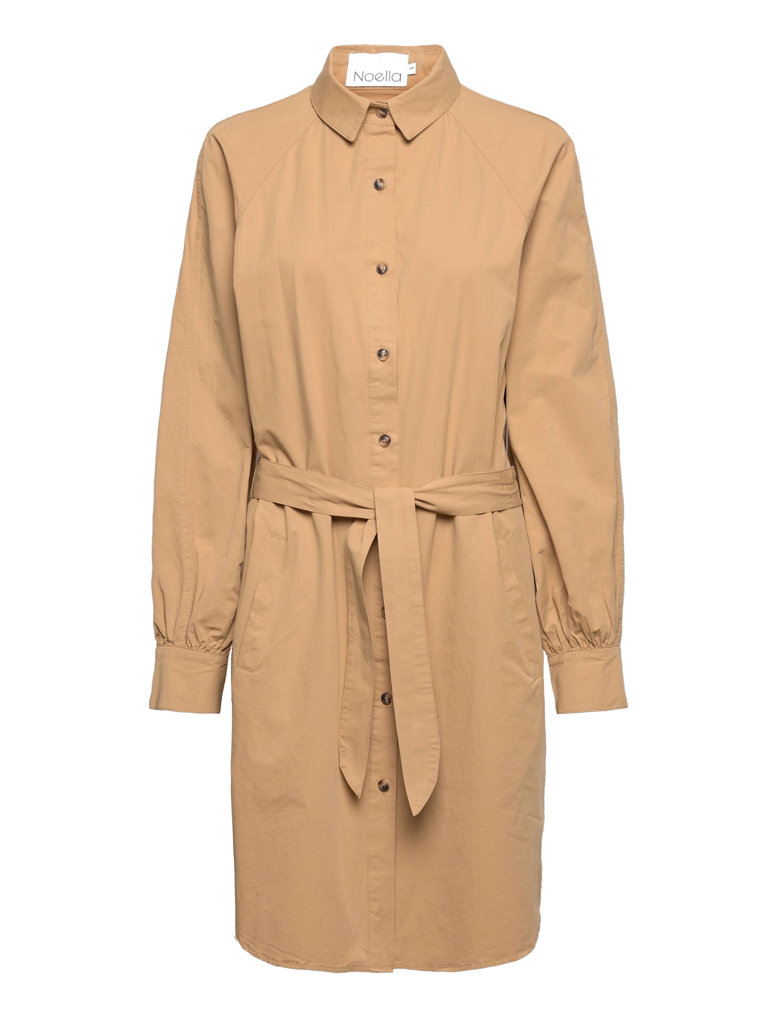 Dana Shirt Dress Cotton - CAMEL