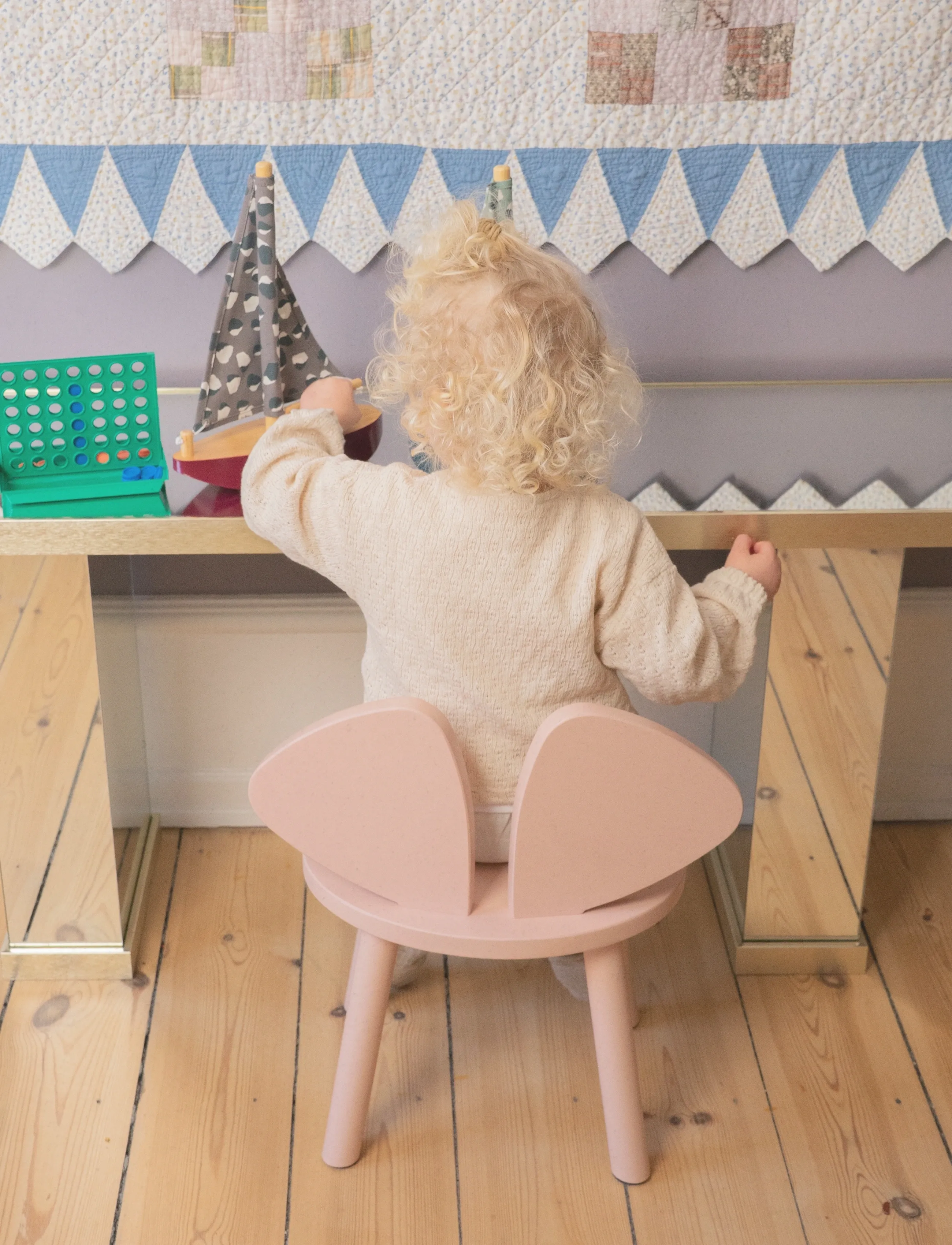 Nofred Mouse Børnestol, One Size, Kids Decor, Rosa - Furniture, Kinder