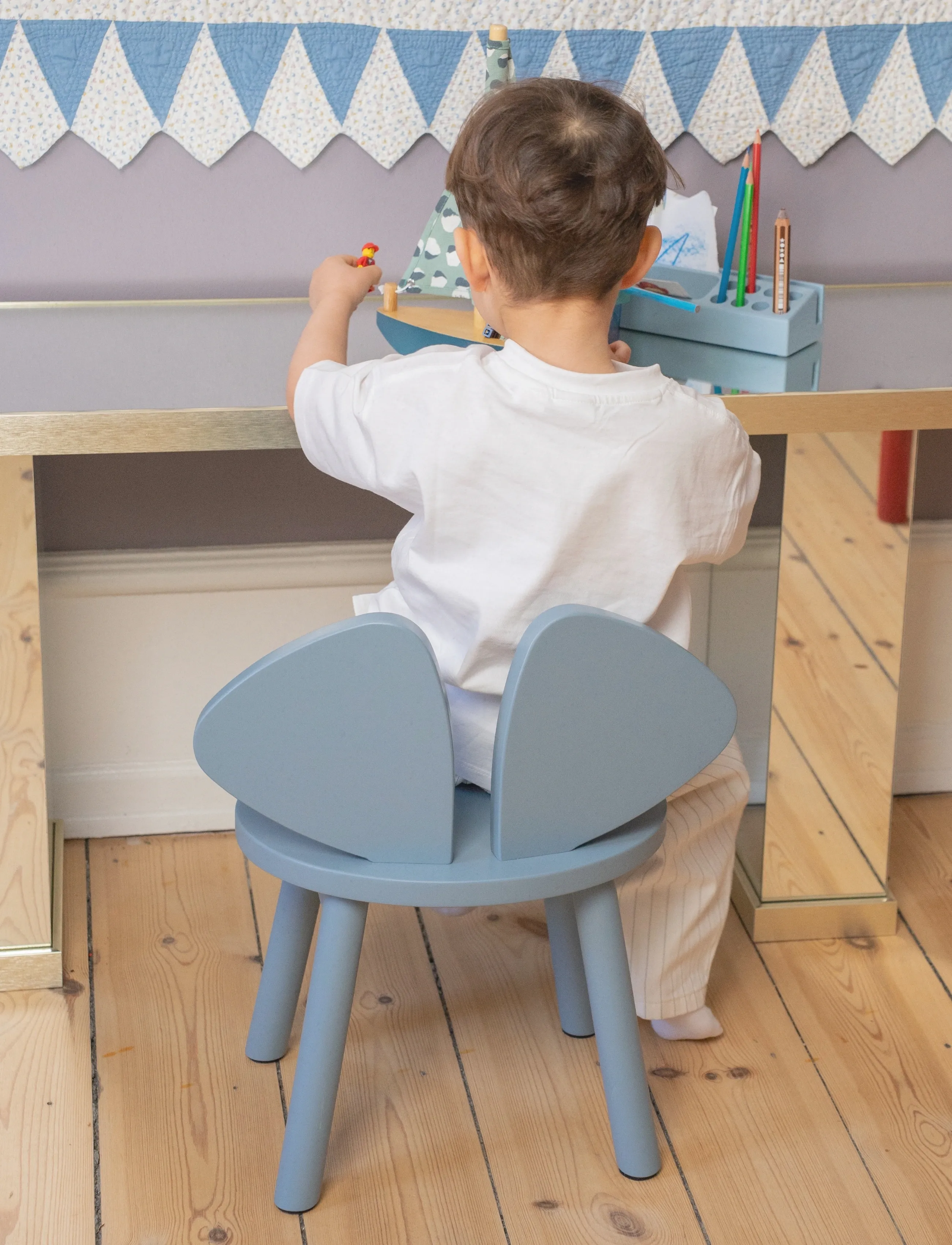 Nofred - Mouse Childrens Chair - chairs & stools - blue - 2