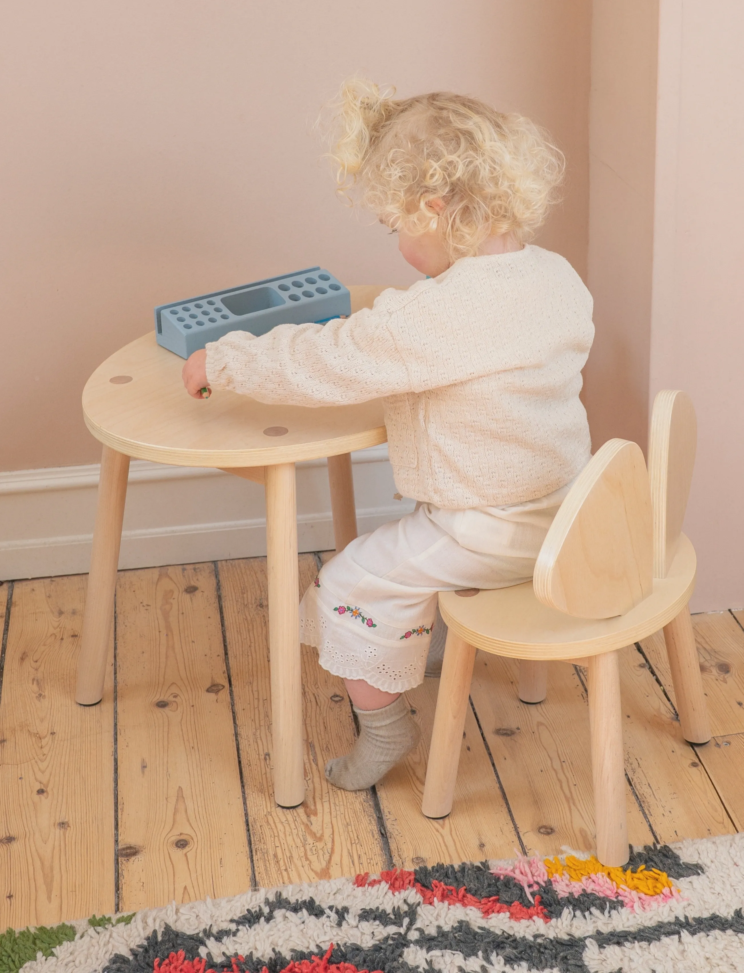 Nofred Mouse Børnestol, 28X46X42.5 cm, Kids Decor, Creme - Furniture, Kinder