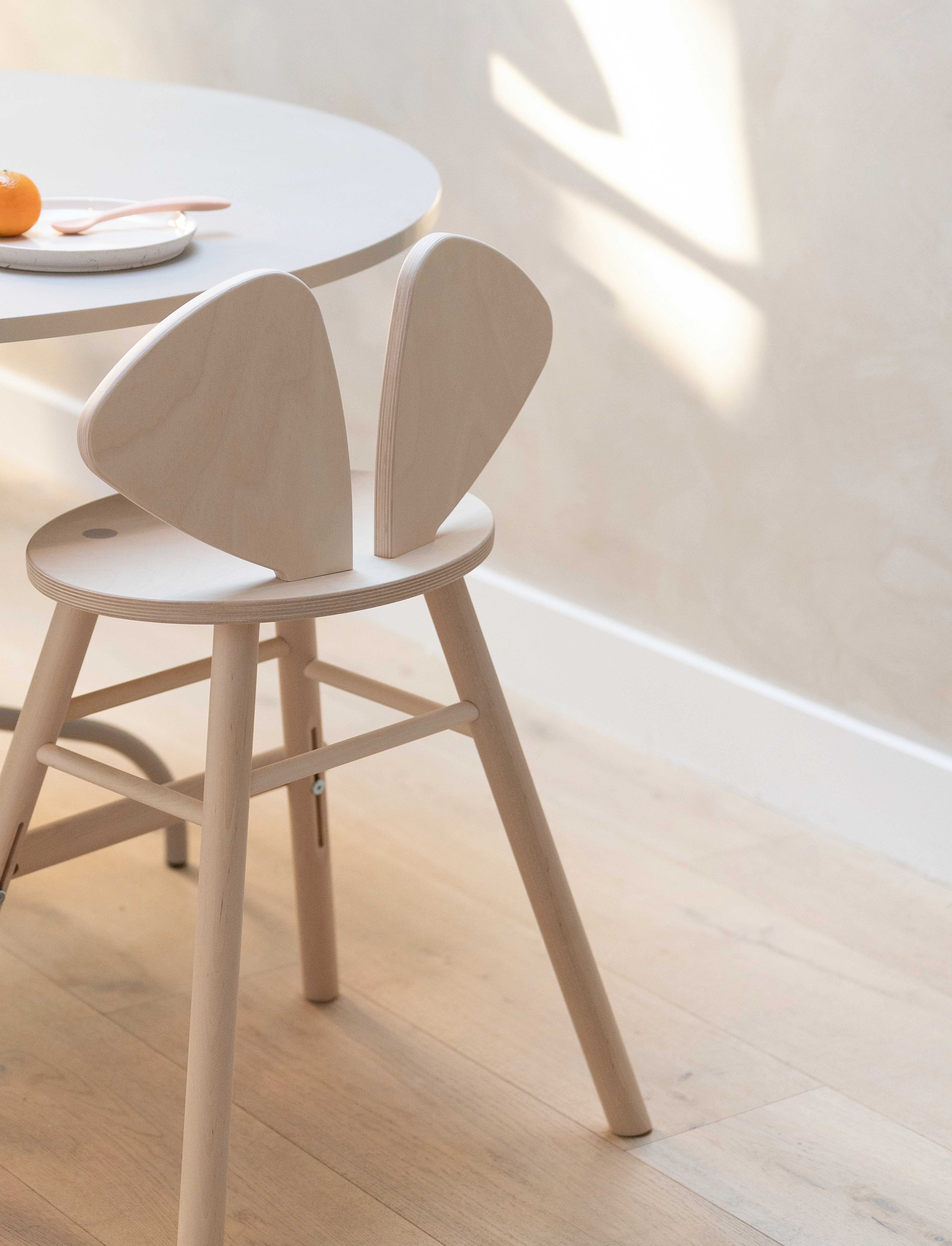 Nofred - Mouse Childrens Chair - augstie barošanas krēsliņi - birch - 2