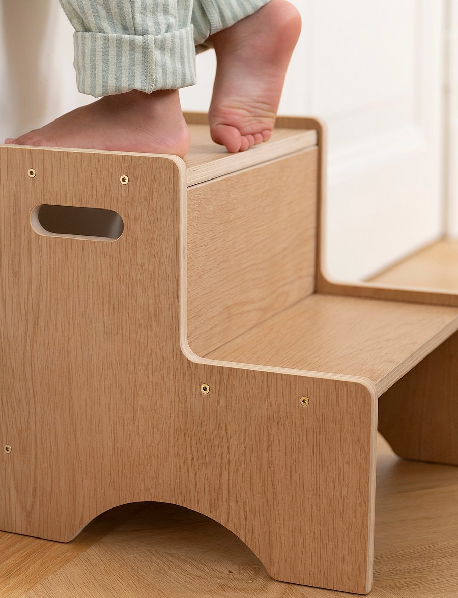 Nofred - Childrens stepstool - tritthocker - oak - 5