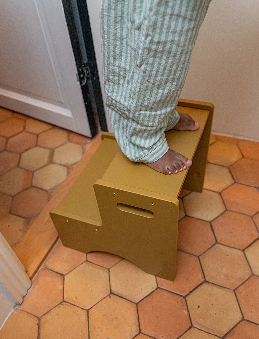 Nofred - Childrens stepstool - astmepink - curry - 4