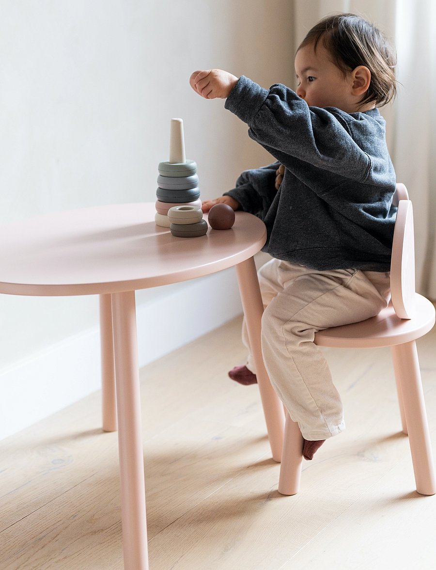 Nofred - Mouse childrens table and chair - laste magamistoakomplektid - rosa - 0