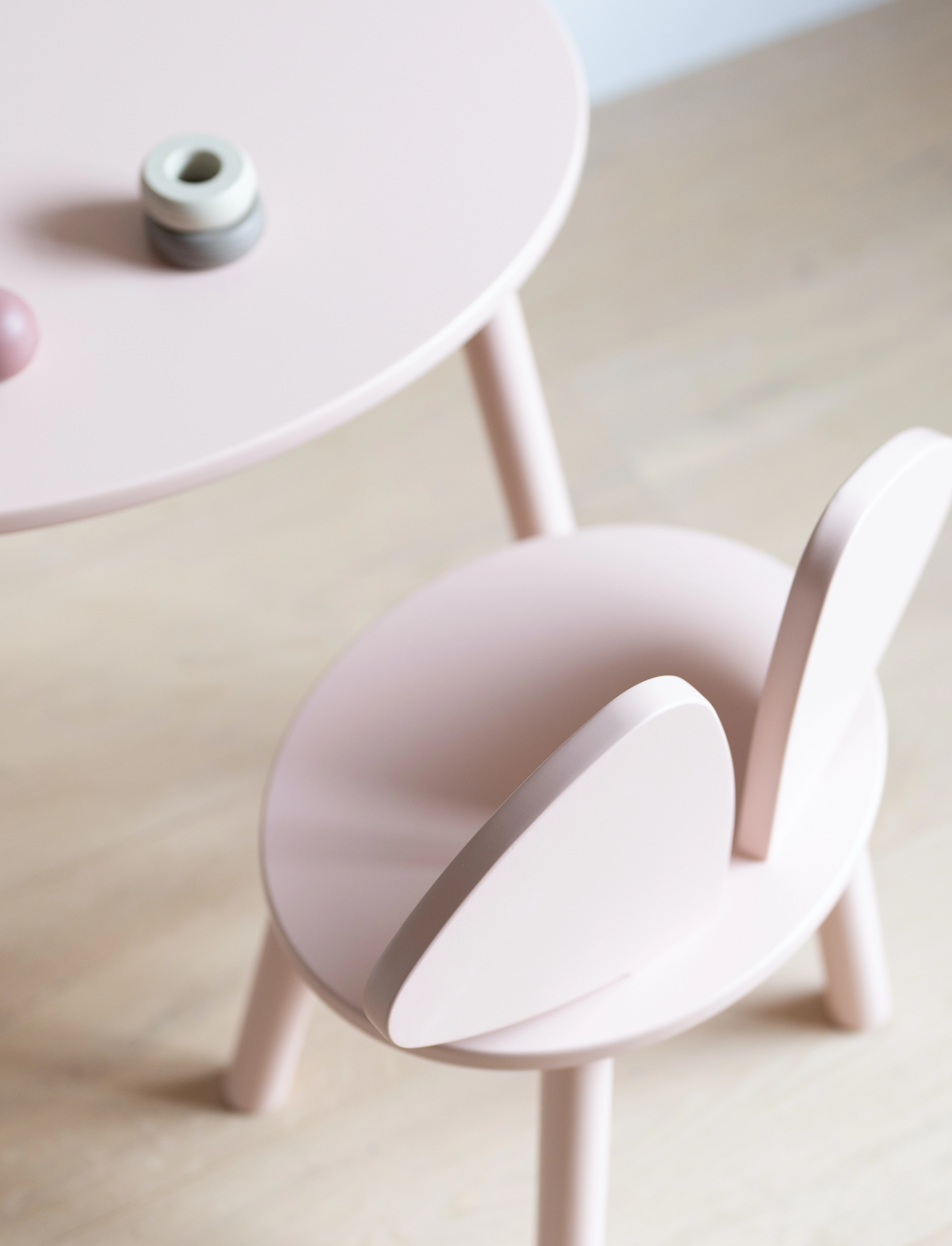 Nofred - Mouse childrens table and chair - laste magamistoakomplektid - rosa - 3