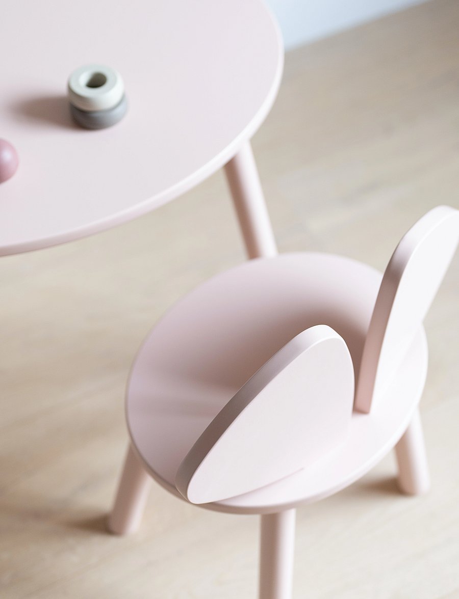 Nofred - Mouse childrens table and chair - laste magamistoakomplektid - rosa - 3