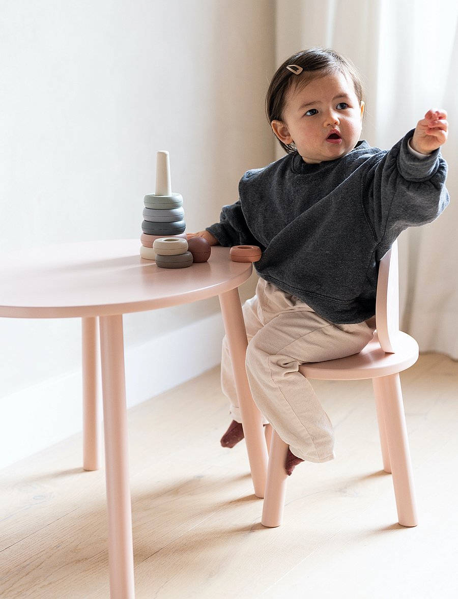 Nofred - Mouse childrens table and chair - laste magamistoakomplektid - rosa - 4