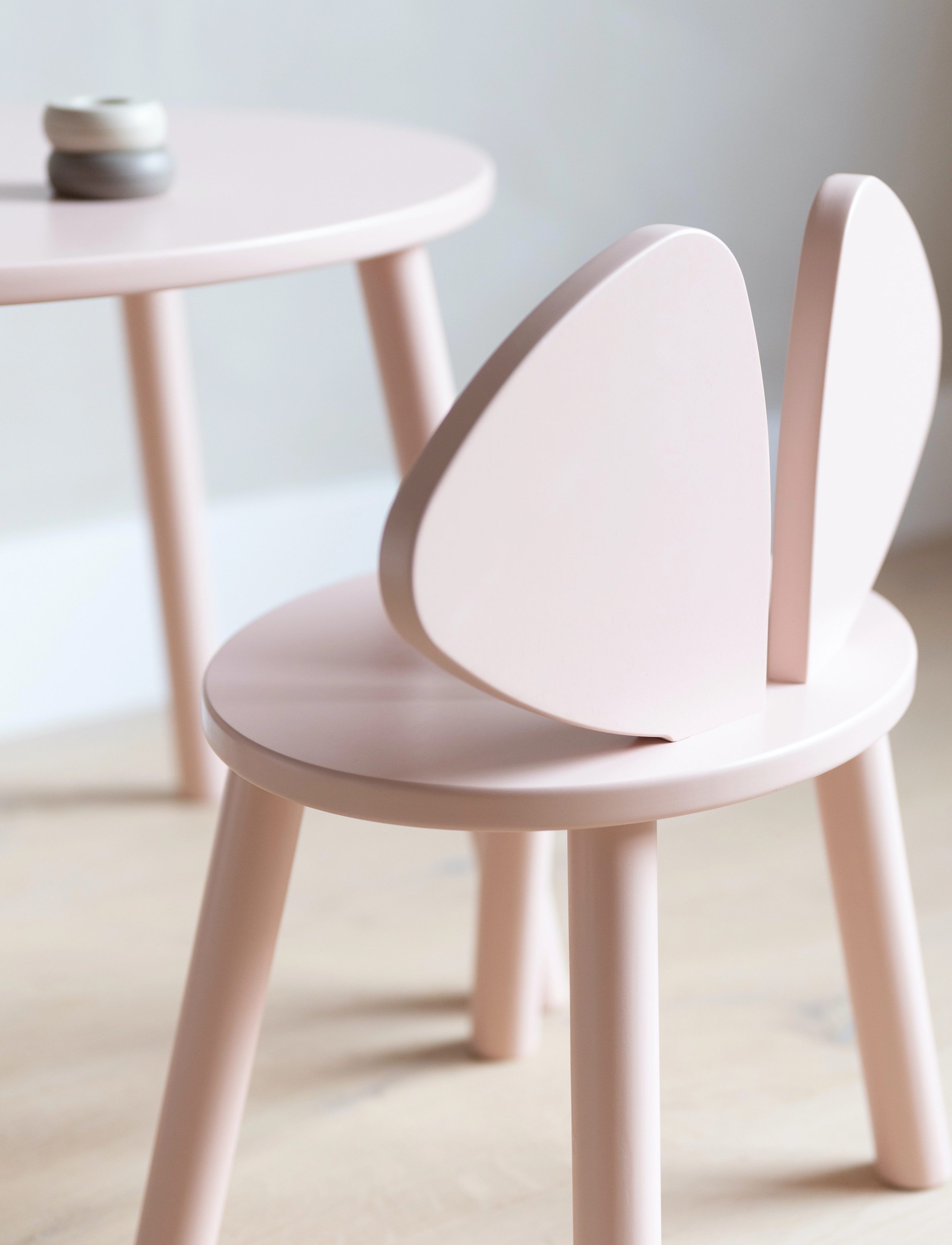 Nofred - Mouse childrens table and chair - laste magamistoakomplektid - rosa - 5