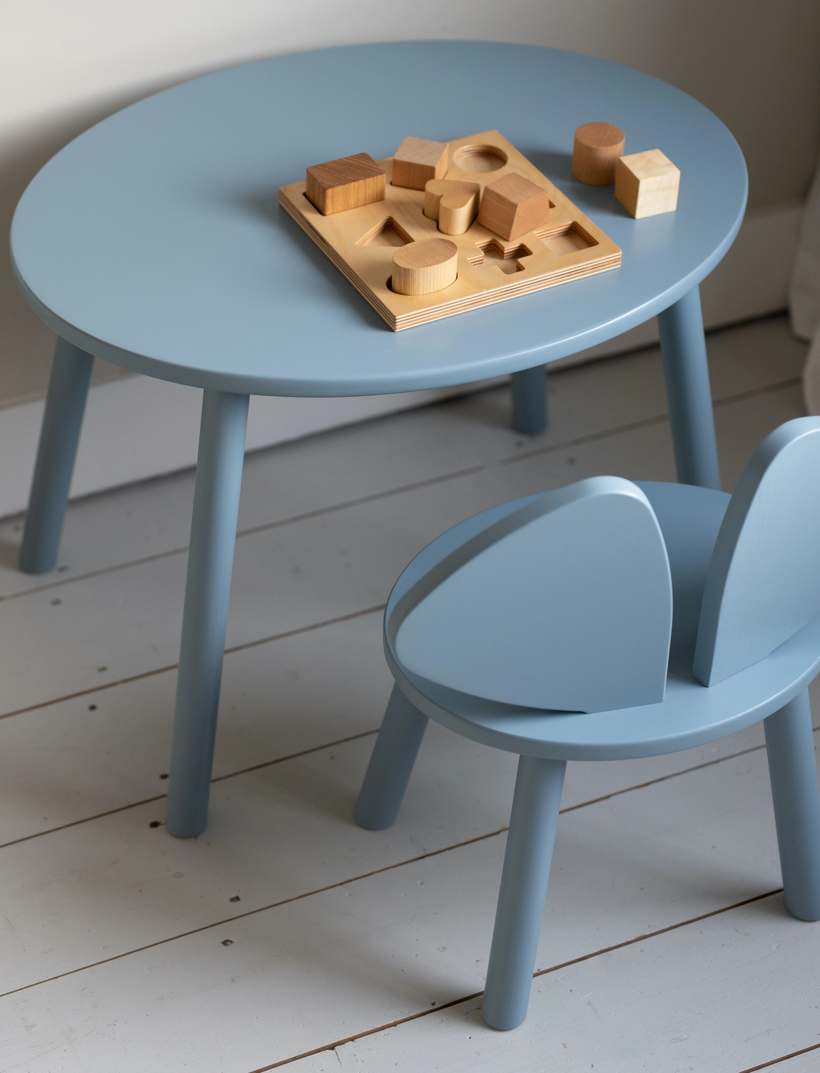Nofred Mouse Børne Bord Og Stol, 64X 48X 56 cm, Kids Decor, Blau - Furniture, Kinder