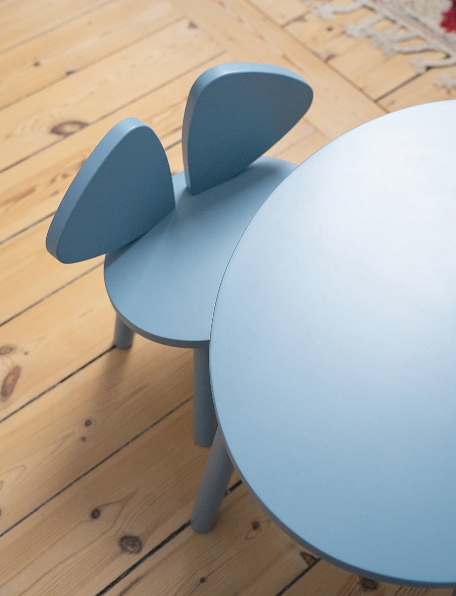 Nofred - Mouse childrens table and chair - kinderzimmerpakete - light blue - 3