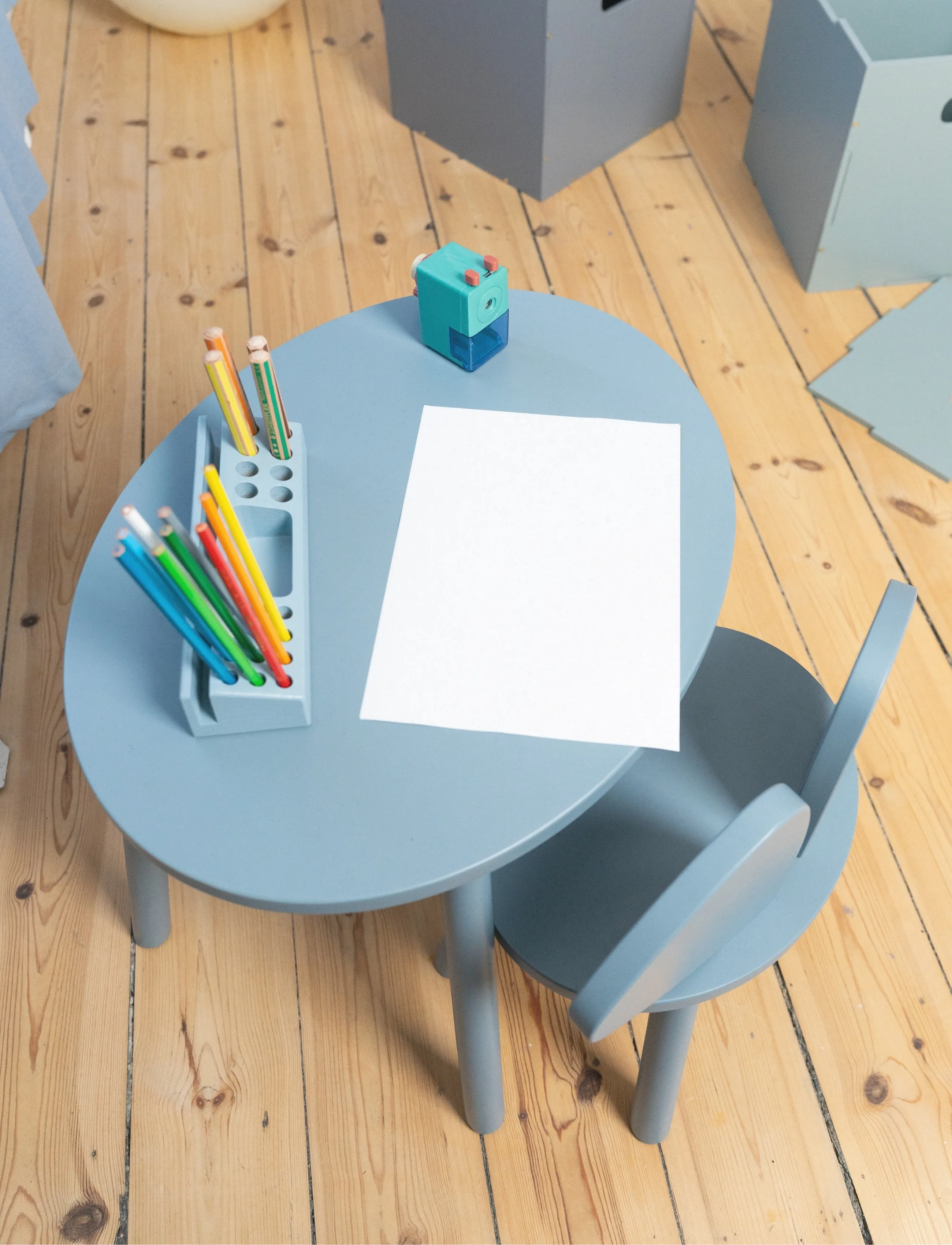 Nofred - Mouse børne bord og stol - pakkeløsninger - light blue - 4