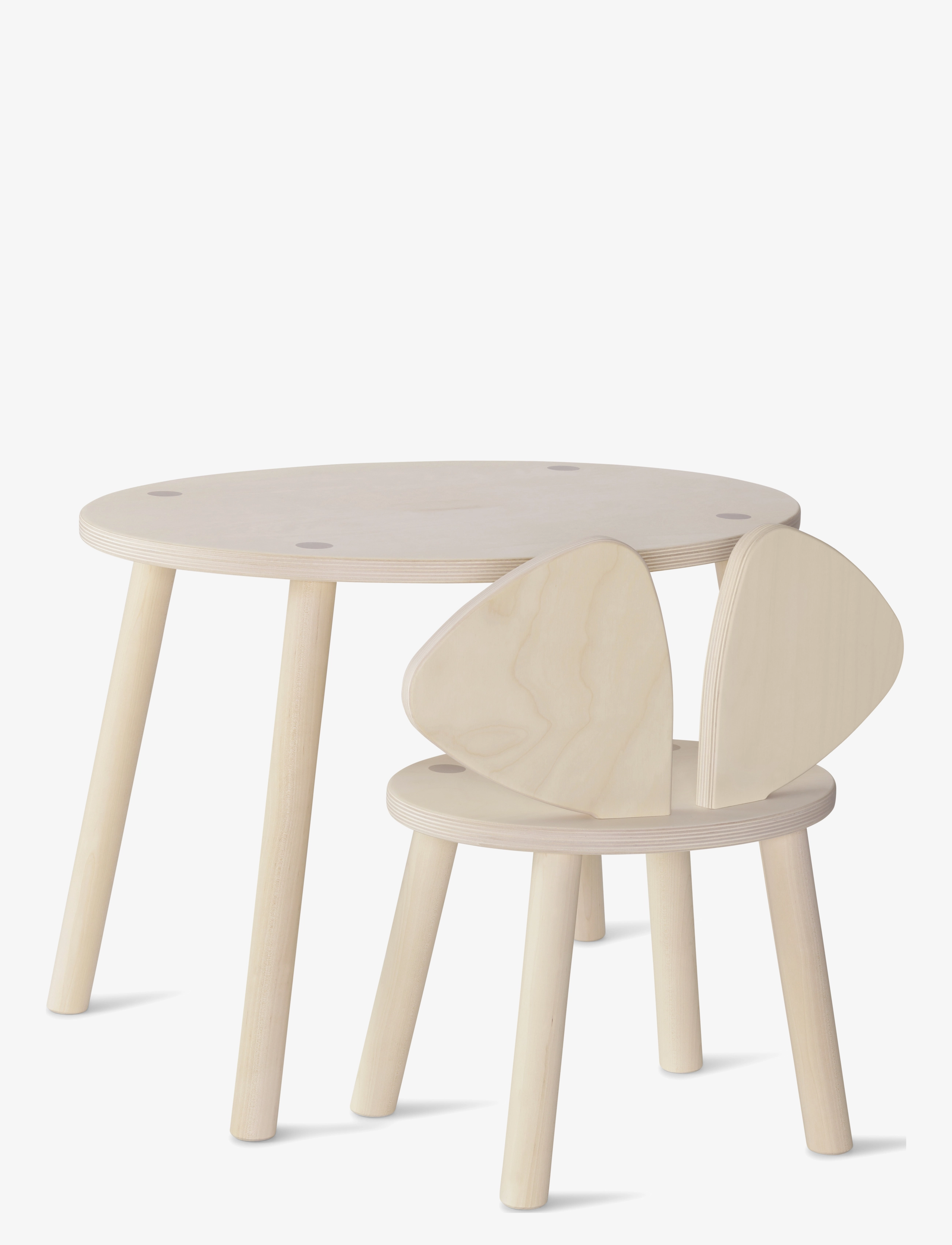 Nofred Mouse Børne Bord Og Stol, Furniture, Creme, Str: 46X44X60CM;28X46X42.5CM