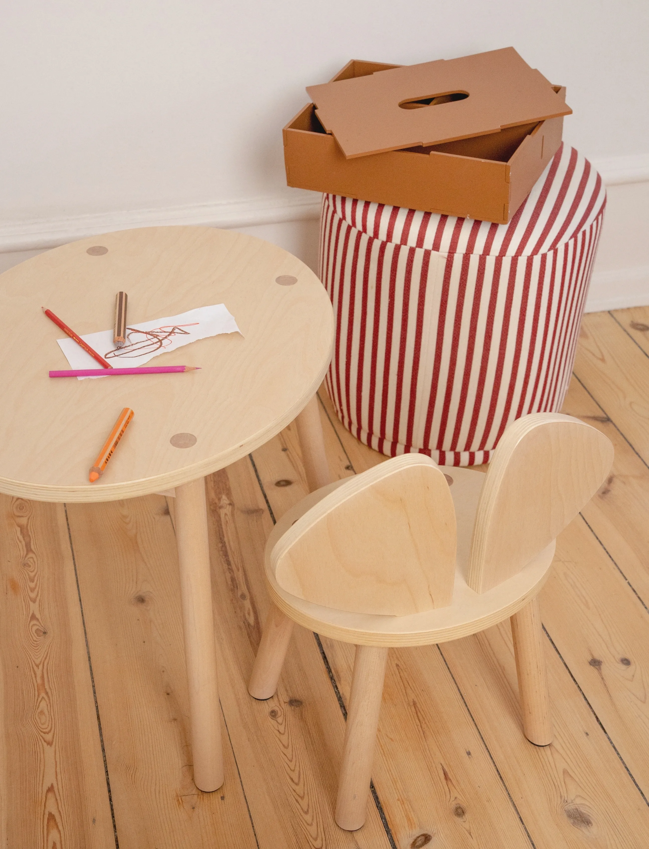 Nofred - Mouse childrens table and chair - kids bedroom sets - birch - 2