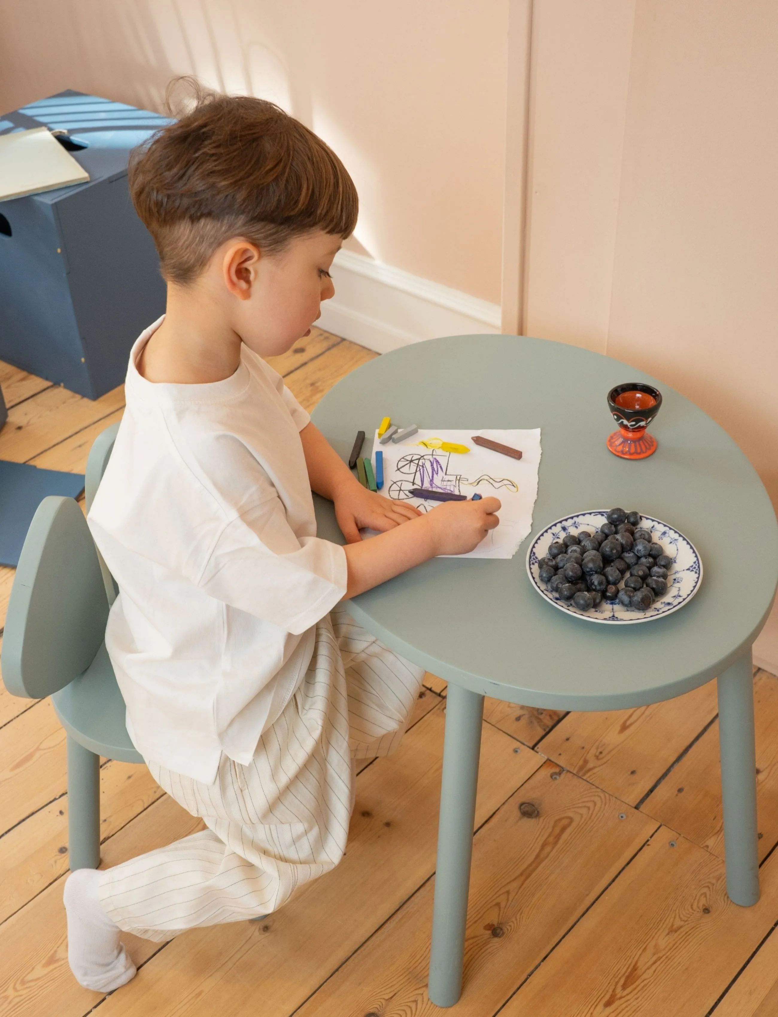 Nofred Børne Stol Og Bord, One Size, Kids Decor, Grün - Furniture, Kinder