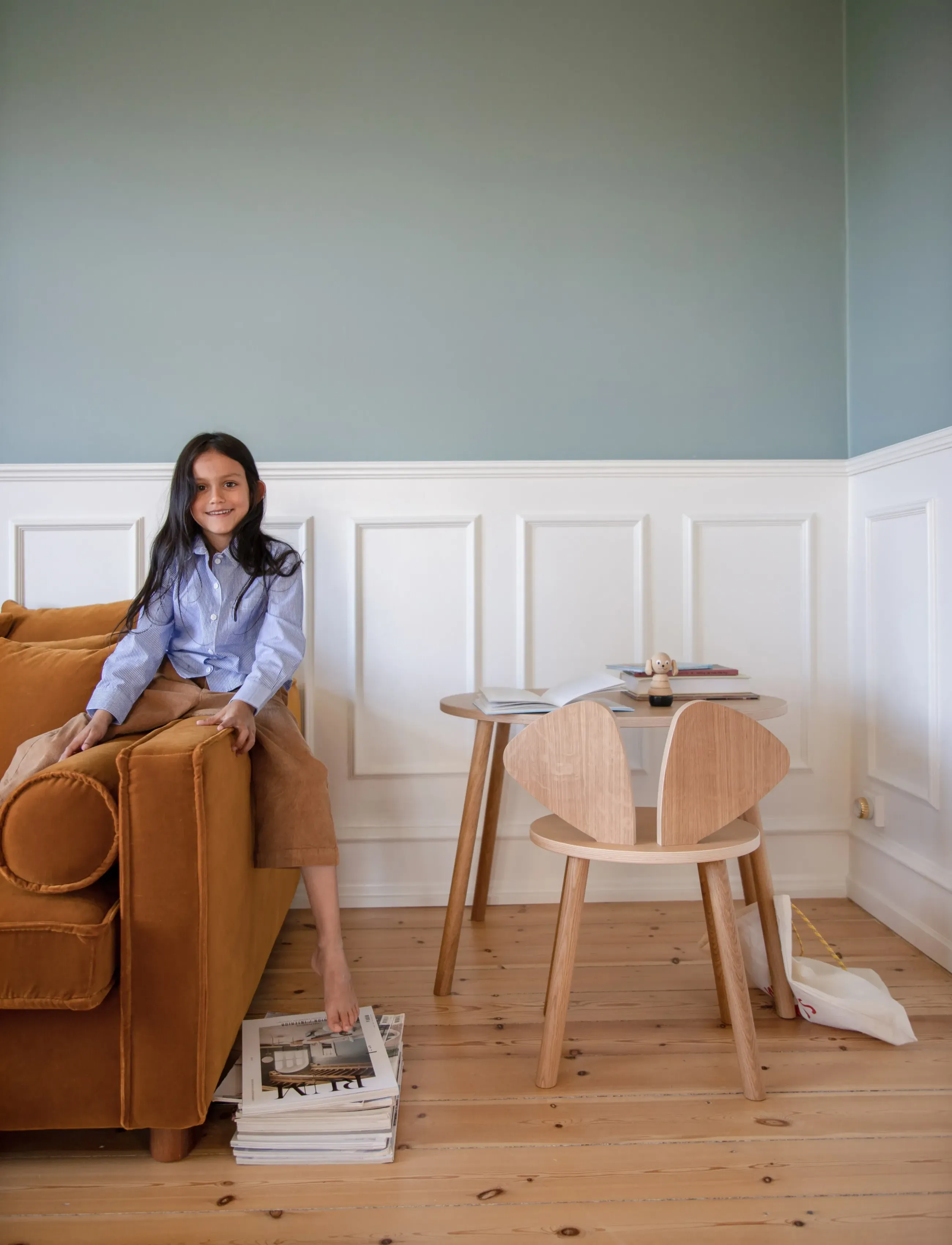 Nofred - Mouse School Set - húsgagnasett fyrir börn - oak - 3